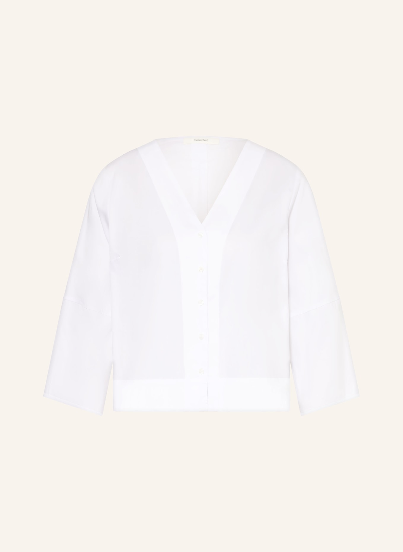 SELECTED Femme Bluse mit 3/4-Arm: WEISS