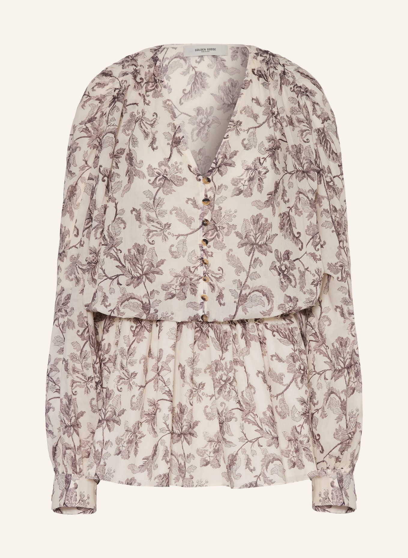 GOLDEN GOOSE Kleid JOURNEY: CREME / SCHWARZ