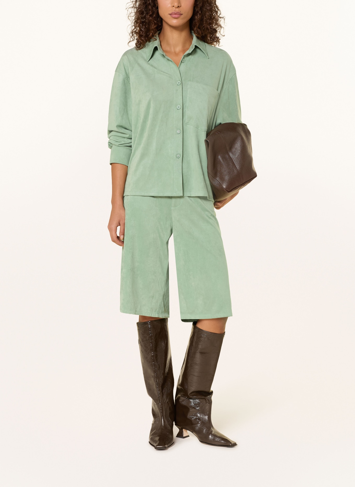 ELIAS RUMELIS Samtbermudas JUDY: HELLGRÜN