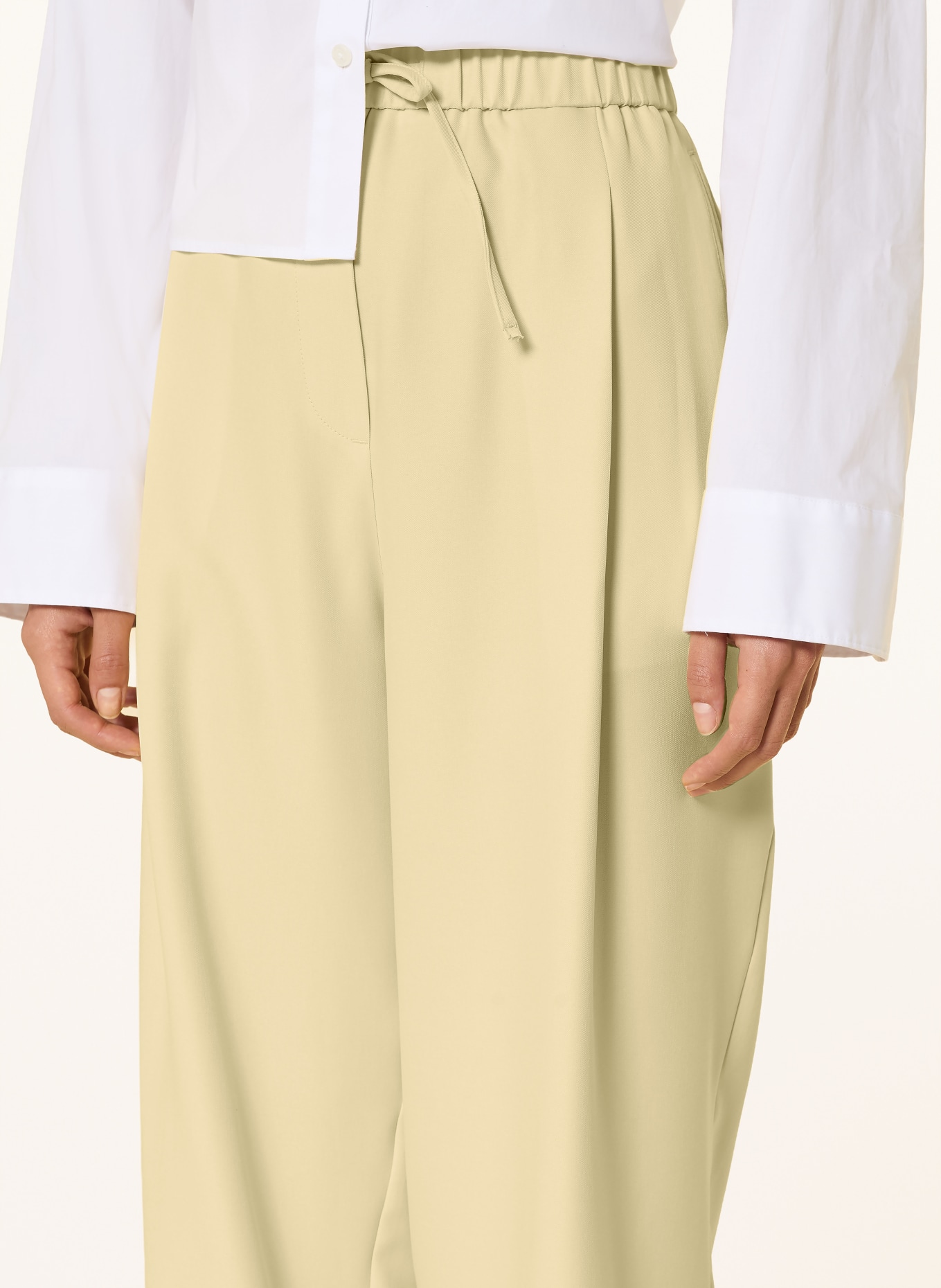 ELIAS RUMELIS LEXIANE jogging-style pants: LIGHT YELLOW