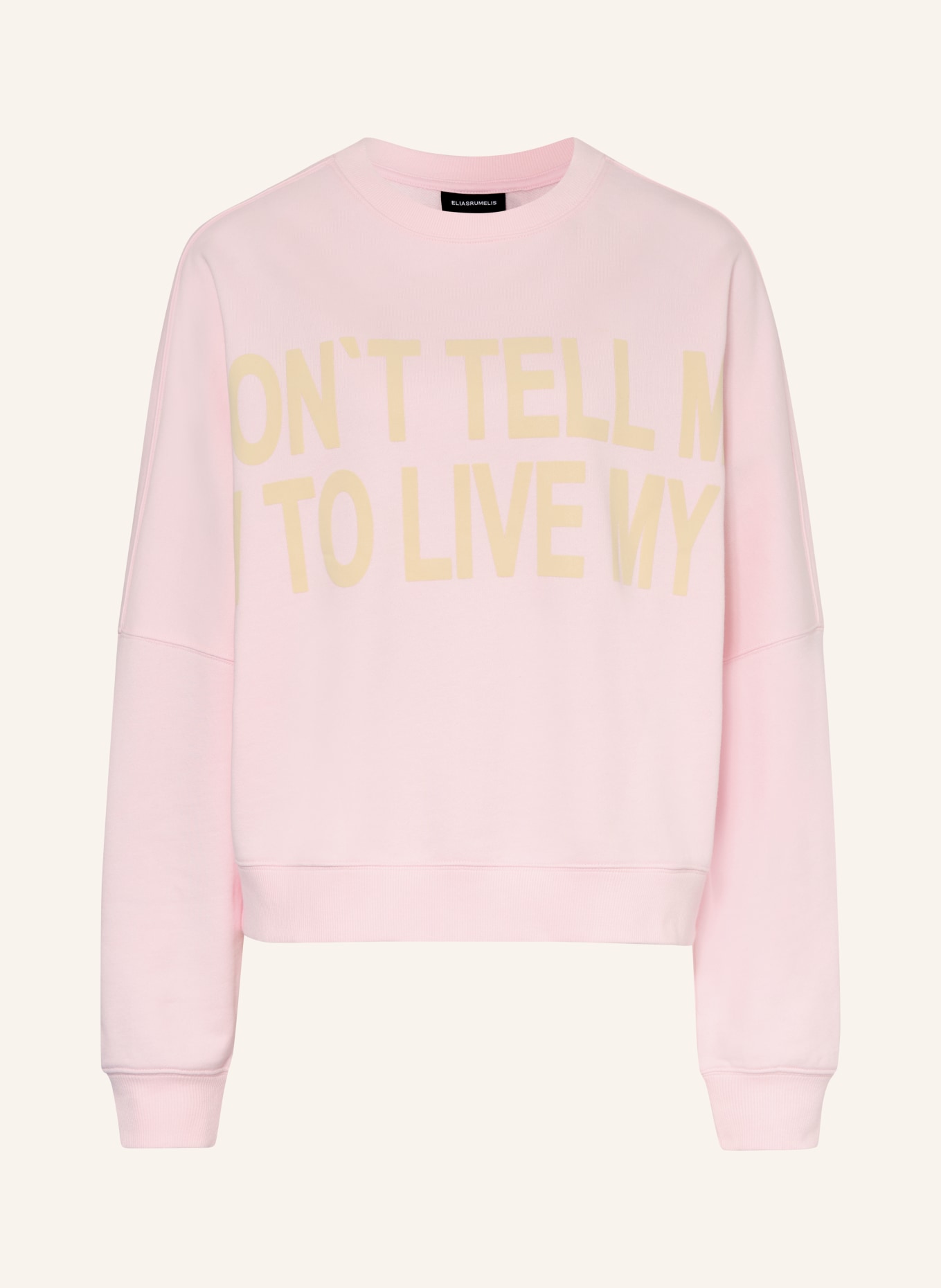 ELIAS RUMELIS IKORIA sweatshirt: LIGHT PINK / LIGHT YELLOW