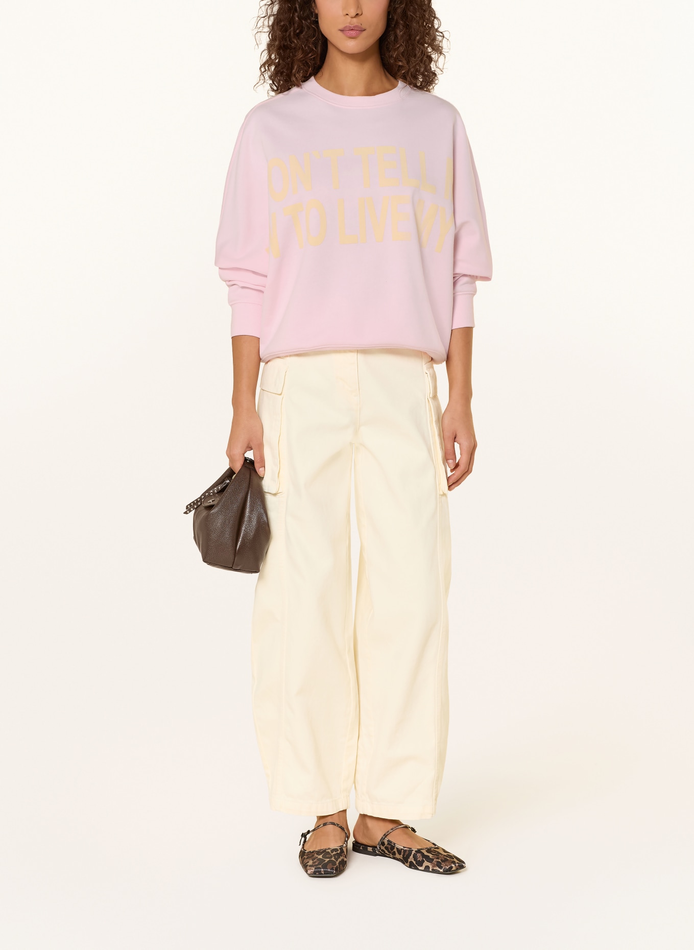 ELIAS RUMELIS IKORIA sweatshirt: LIGHT PINK / LIGHT YELLOW