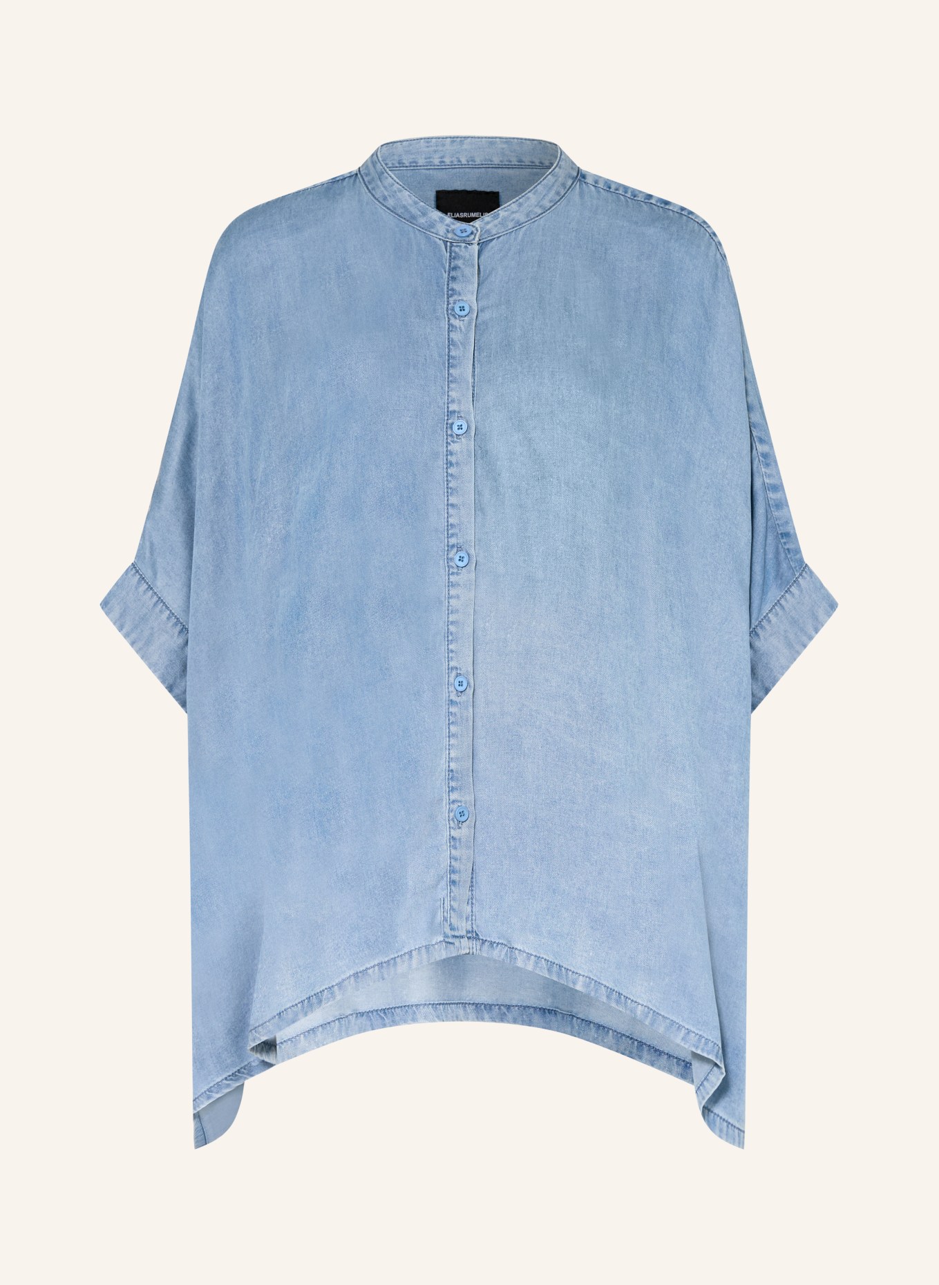 ELIAS RUMELIS Blůza SADIE v džínovém vzhledu: TMAVĚ MODRÁ