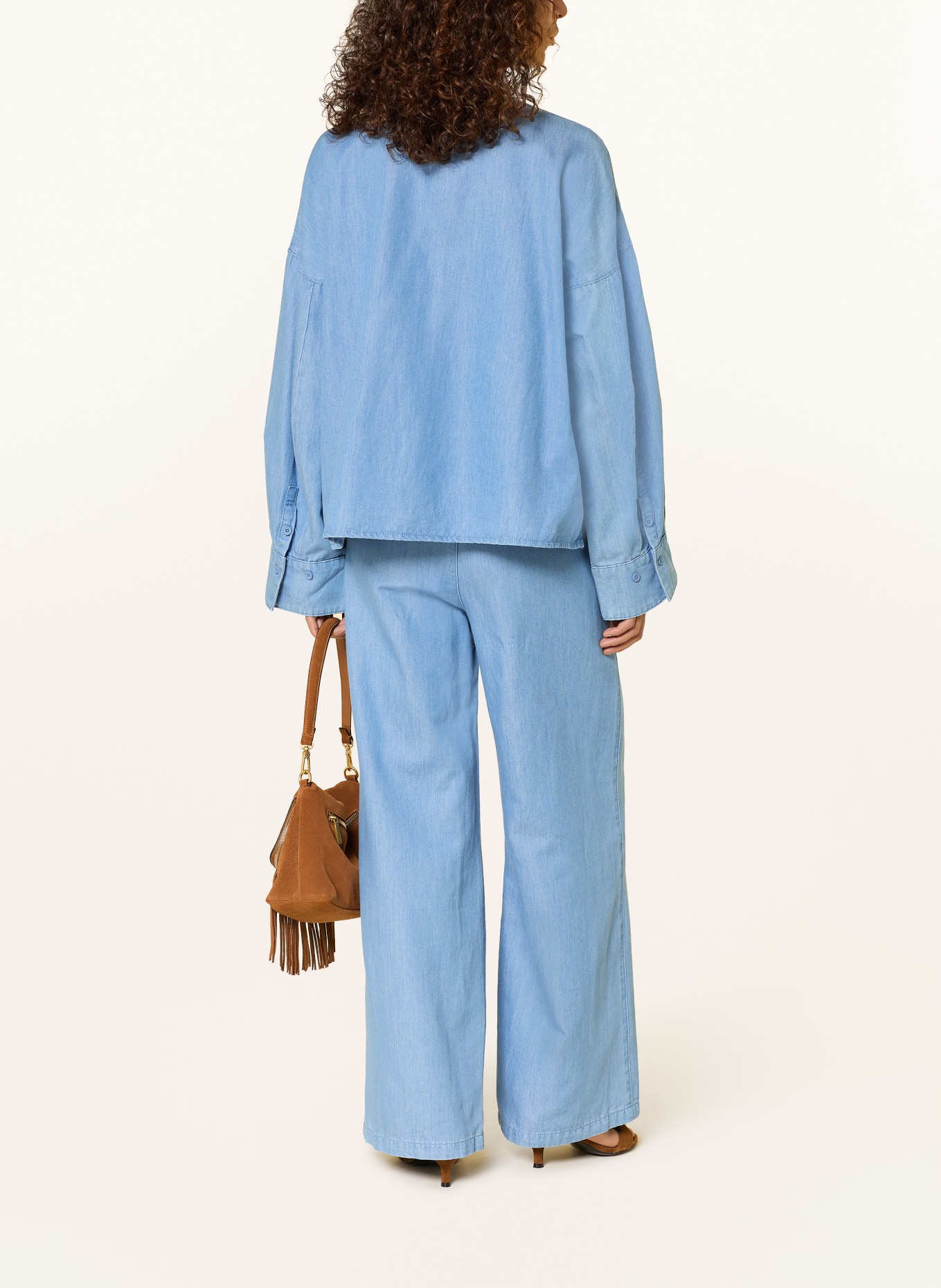 ELIAS RUMELIS FRANKALY shirt blouse in denim look: LIGHT BLUE