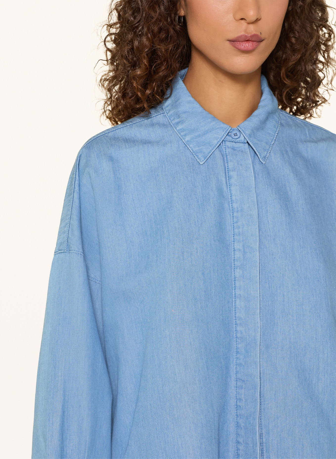 ELIAS RUMELIS FRANKALY shirt blouse in denim look: LIGHT BLUE