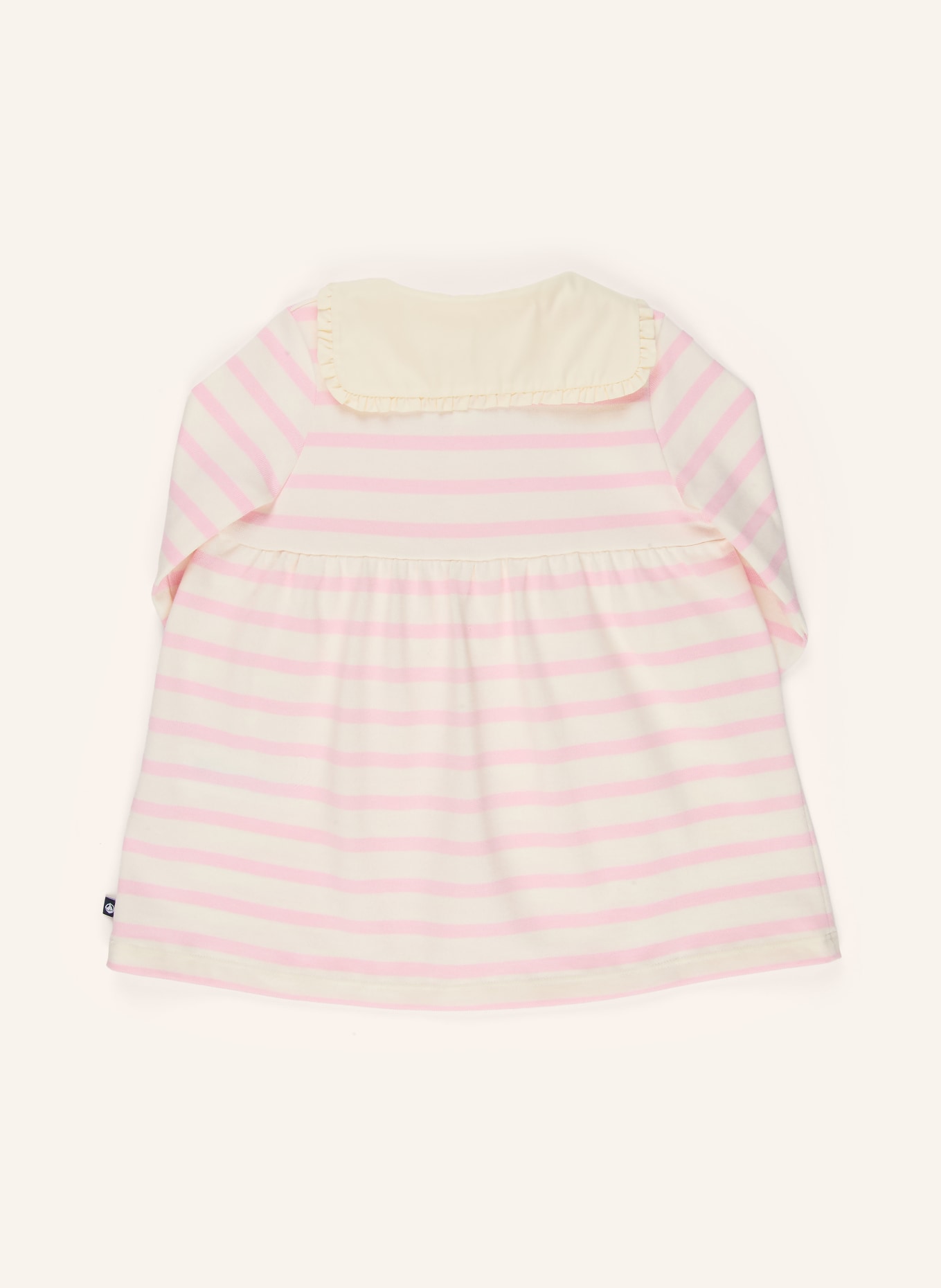 PETIT BATEAU Kleid mit Rüschen: WEISS / ROSA