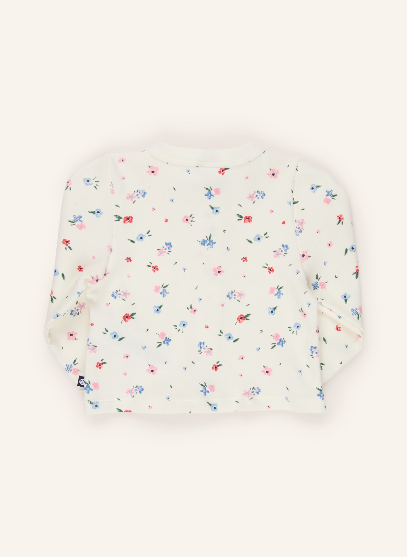 PETIT BATEAU Sweatjacke: WEISS / ROSA / GRÜN