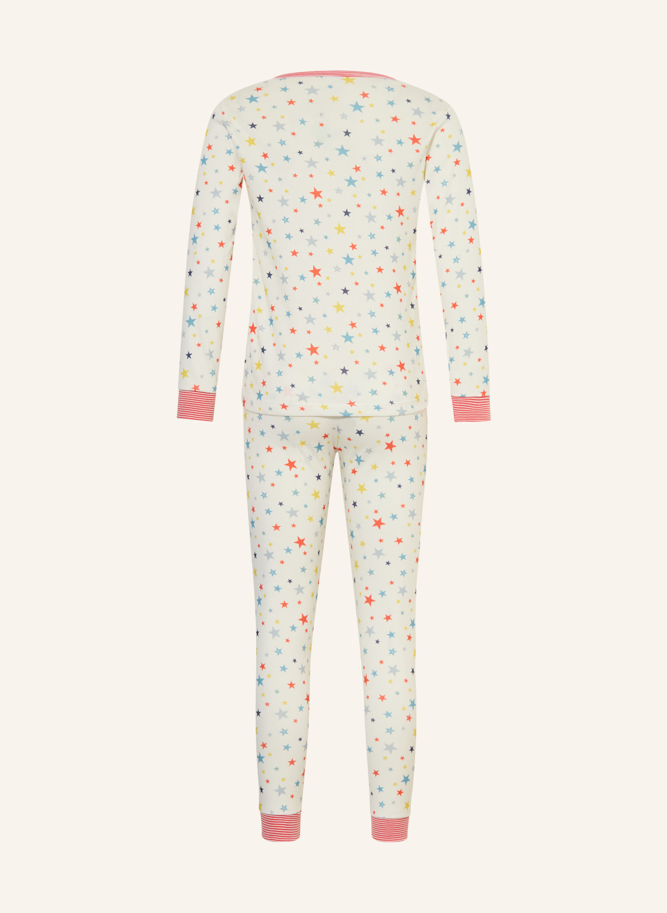 PETIT BATEAU Schlafanzug: ECRU / ROT / GELB