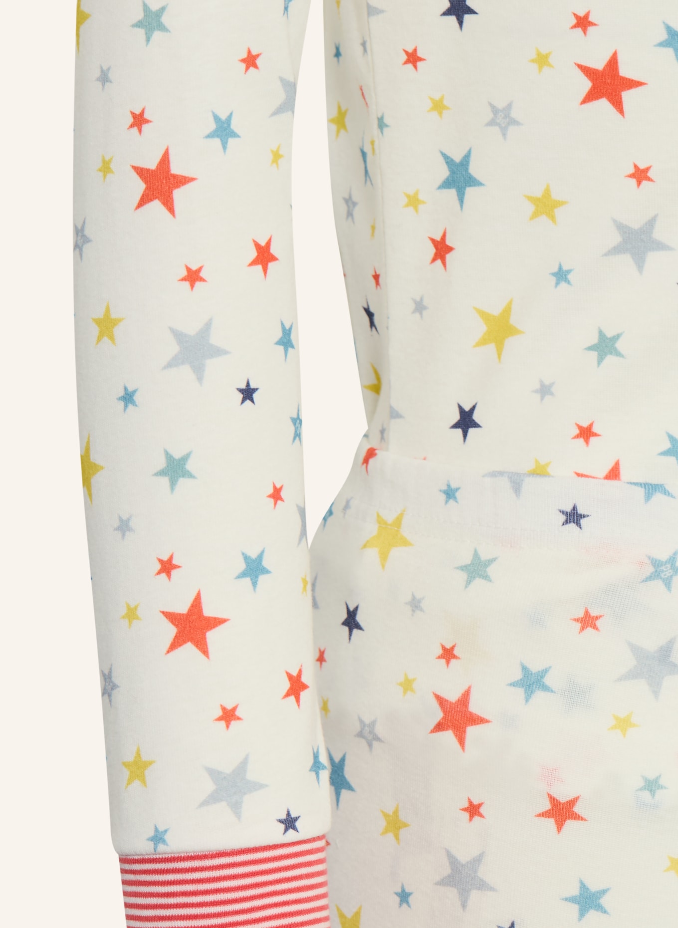 PETIT BATEAU Schlafanzug: ECRU / ROT / GELB