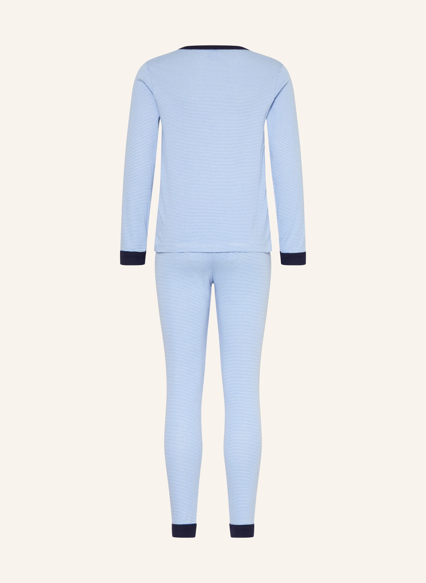 PETIT BATEAU Schlafanzug: HELLBLAU / WEISS