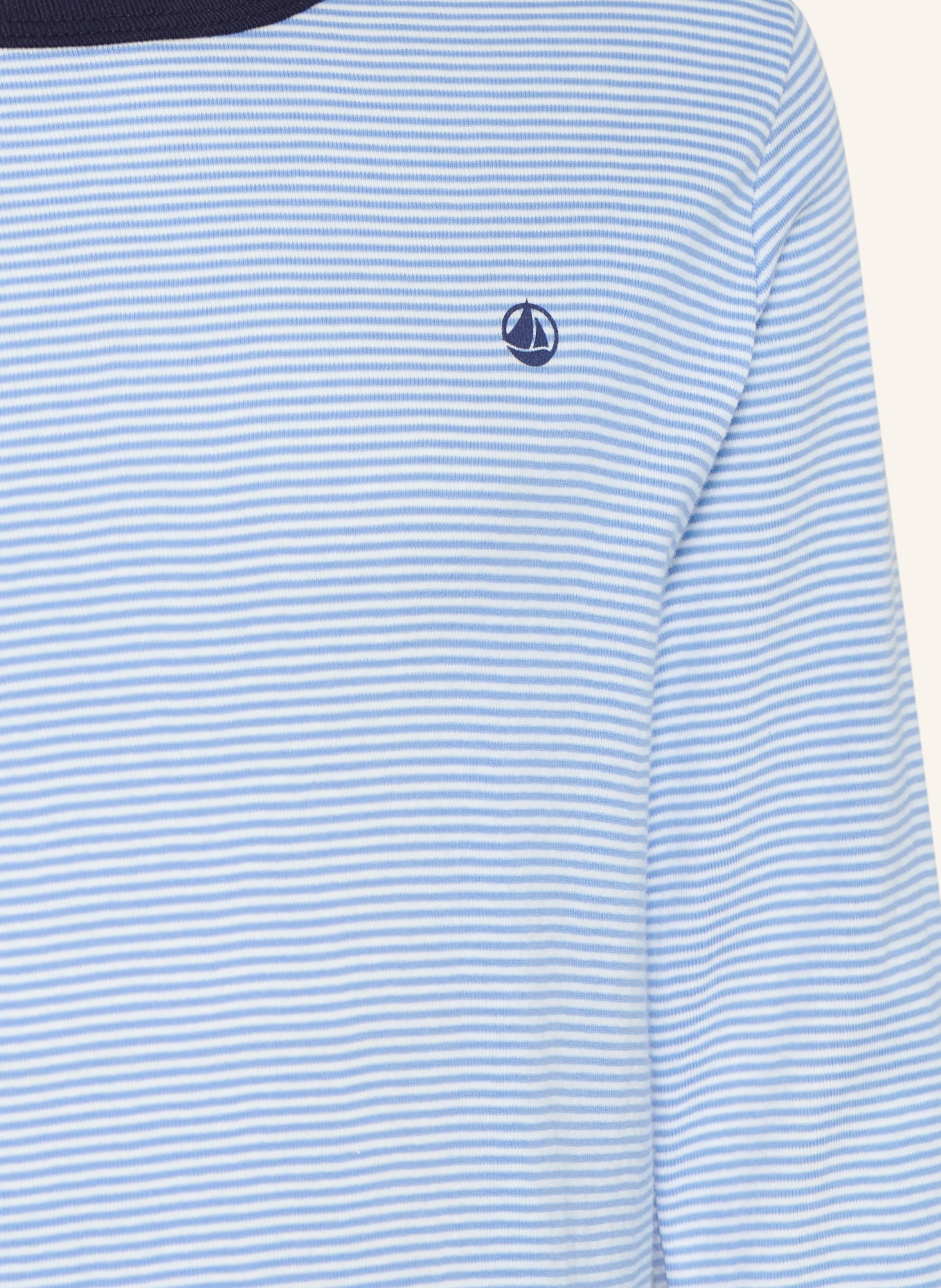 PETIT BATEAU Schlafanzug: HELLBLAU / WEISS