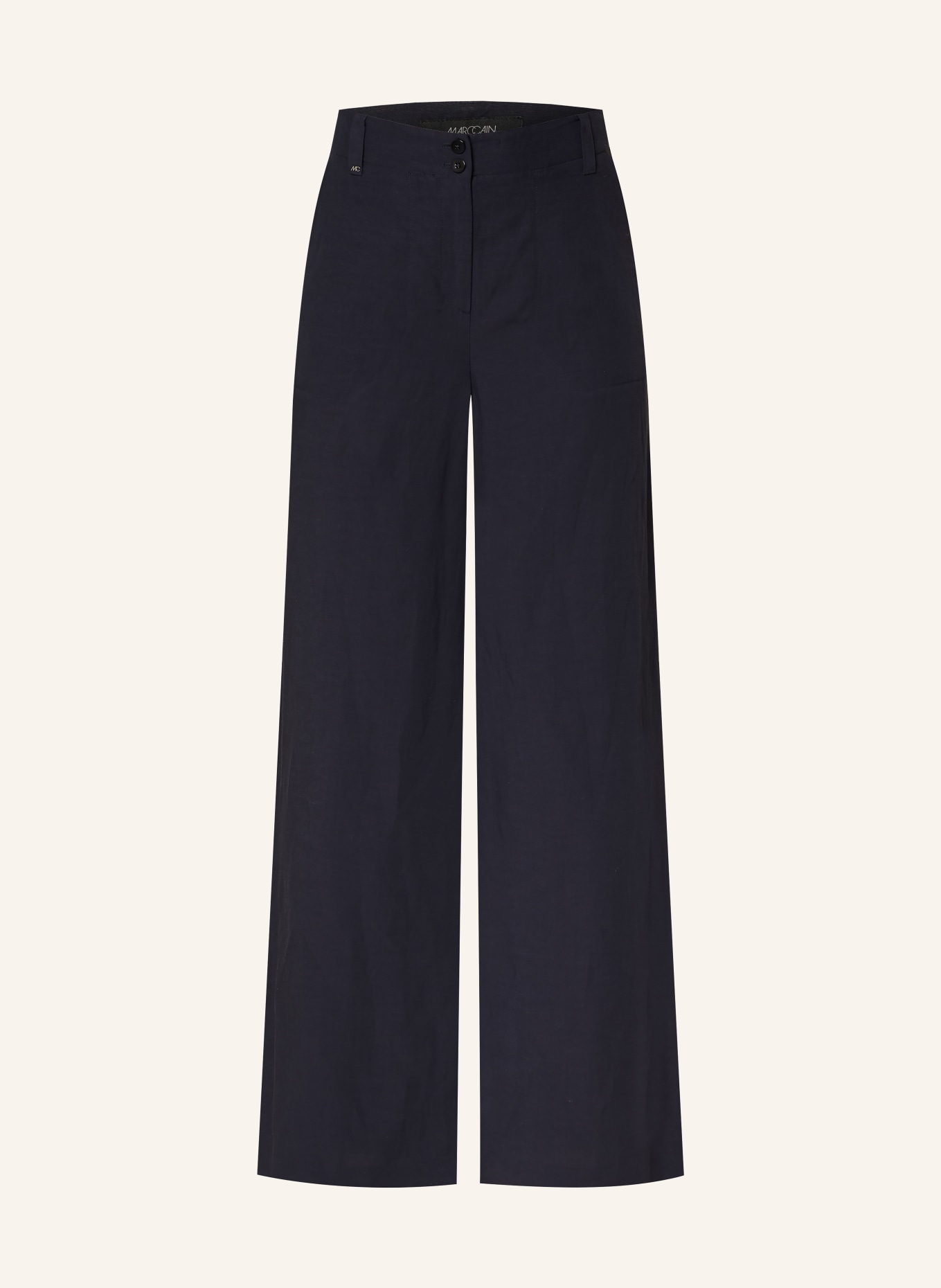 MARC CAIN WAUKEE wide-leg pants: 394 navy
