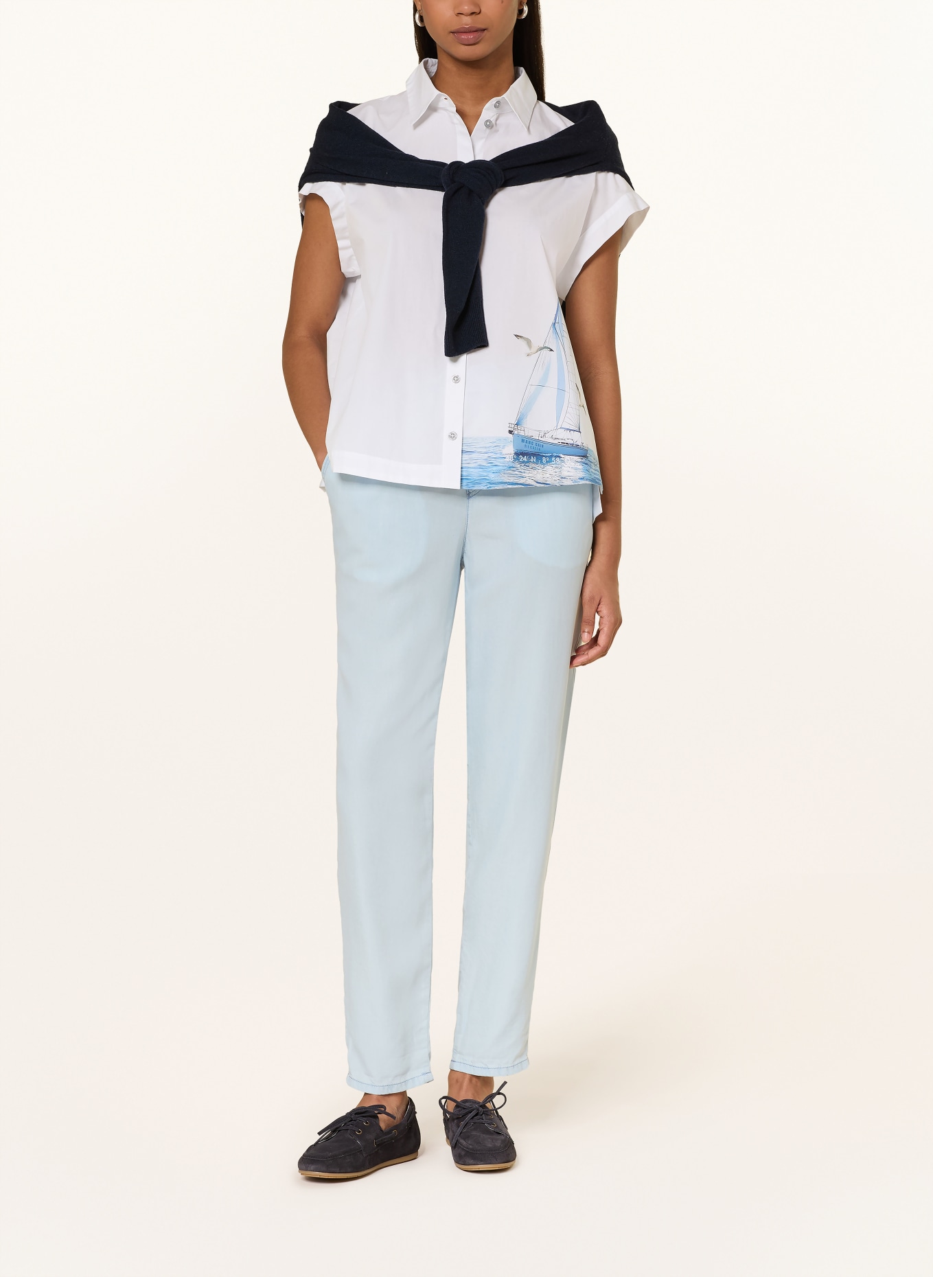 MARC CAIN Hose RHODOS in Jeansoptik: 351 baby blue