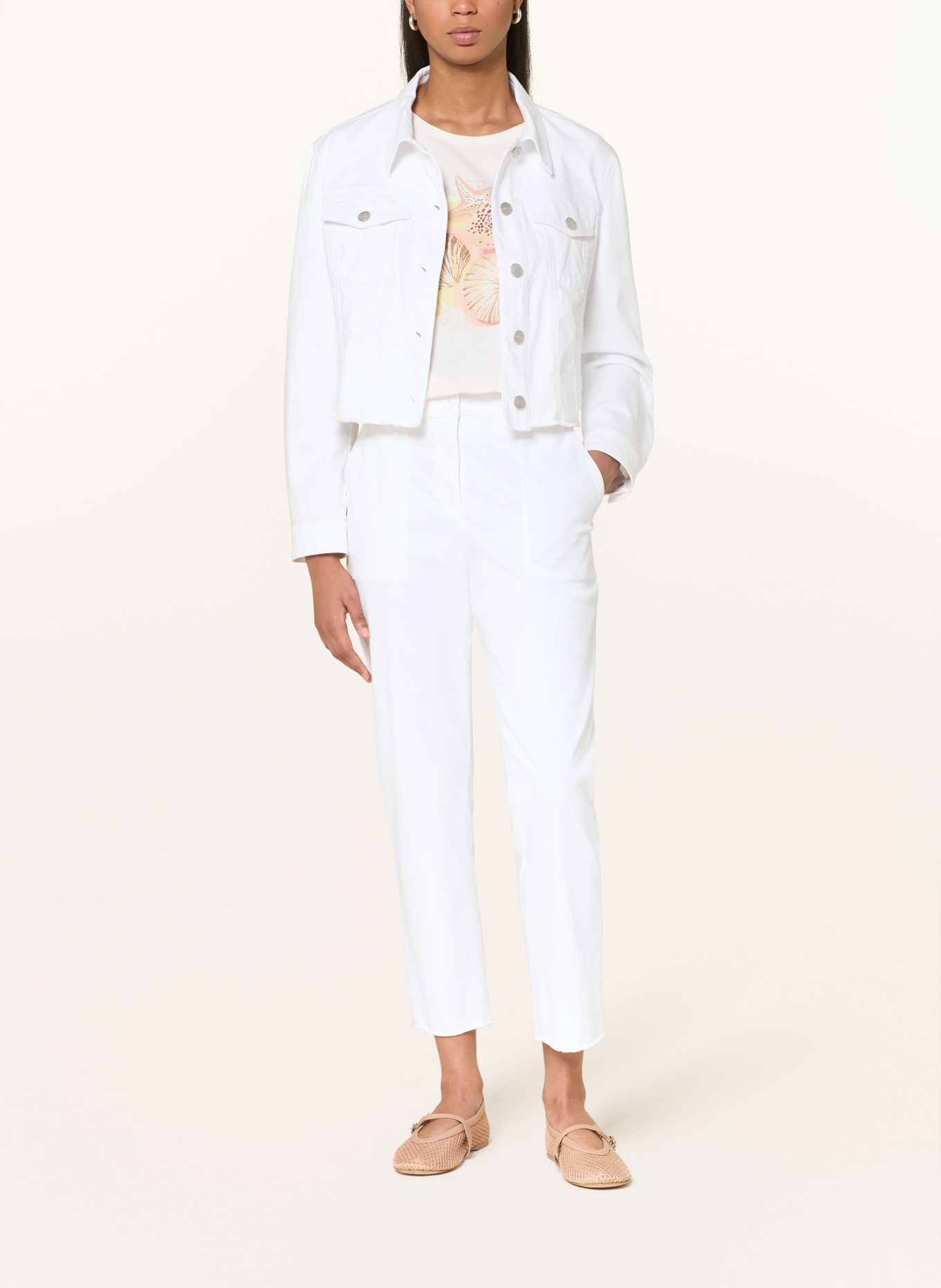 MARC CAIN denim jacket: 100 WHITE