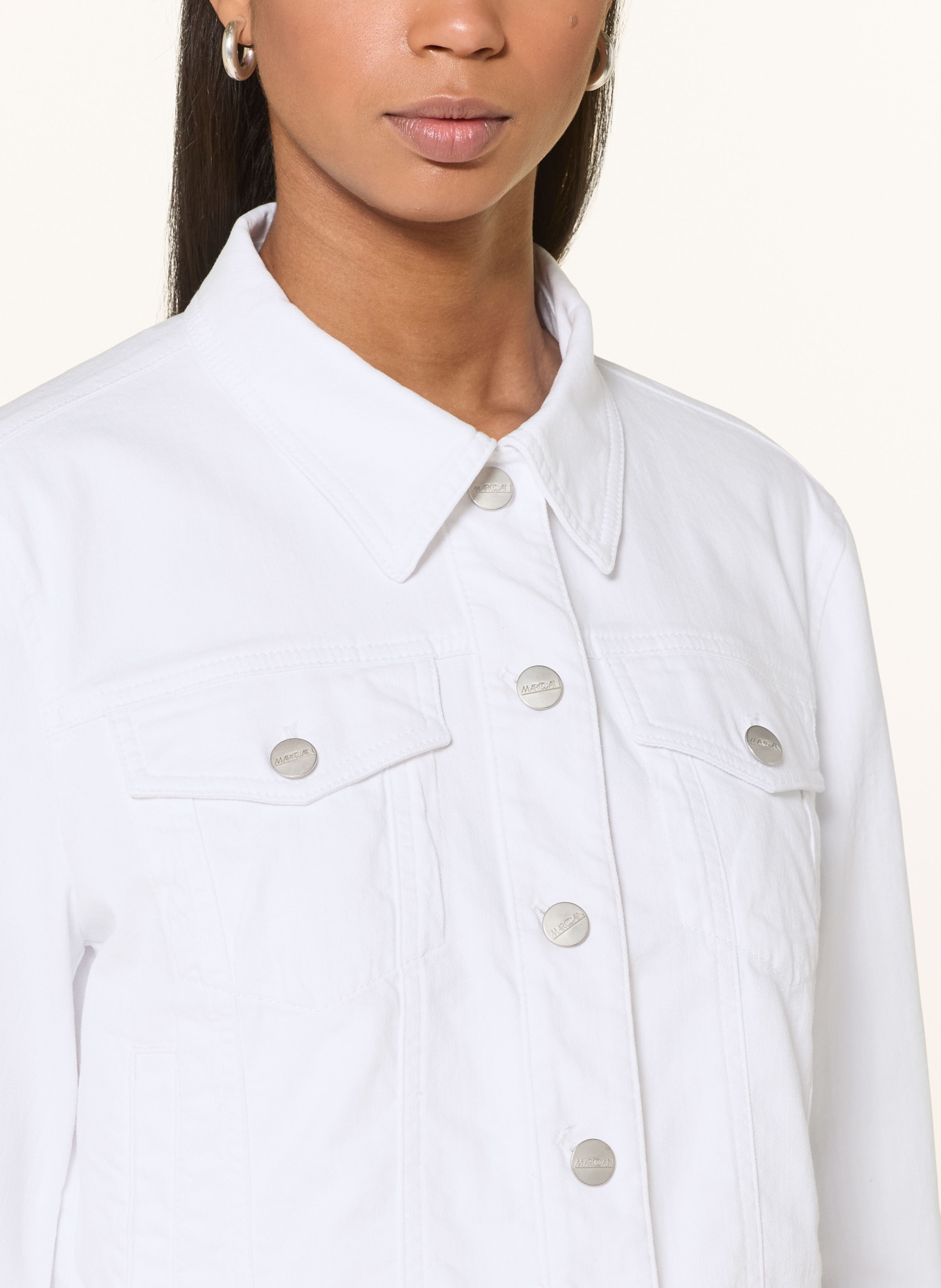 MARC CAIN denim jacket: 100 WHITE