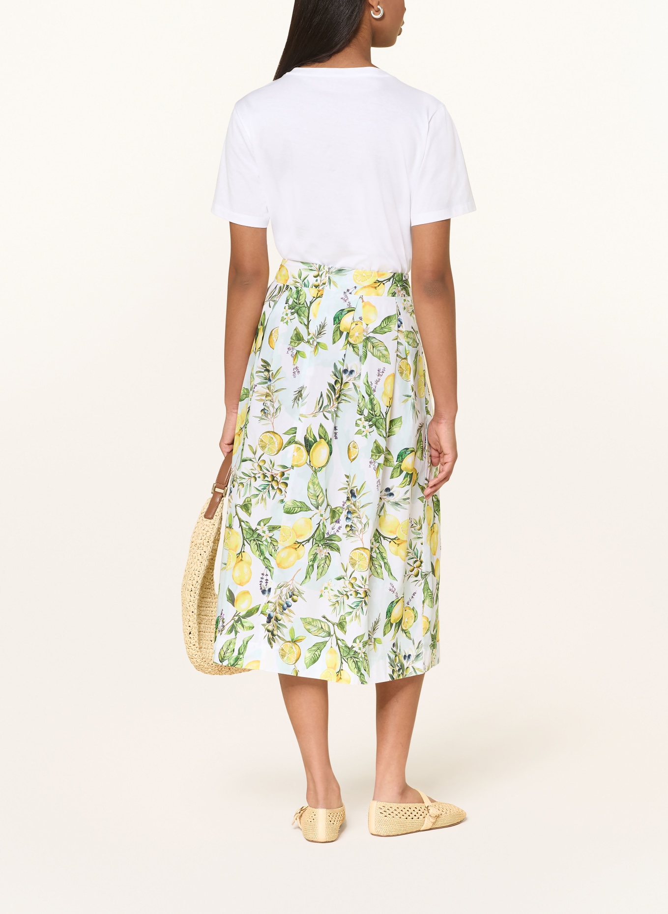 MARC CAIN Sequin T-shirt: 100 WHITE