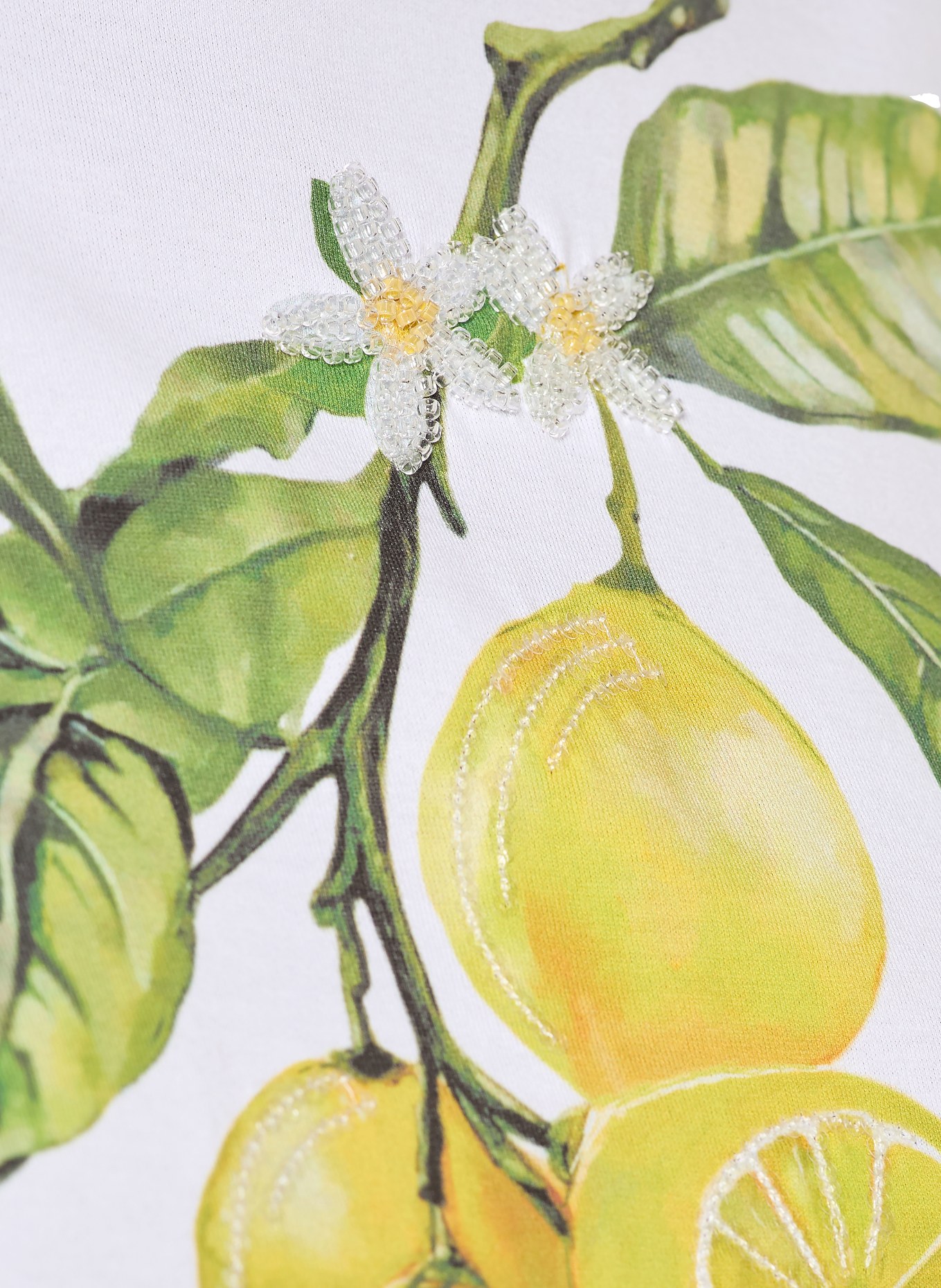 MARC CAIN Sequin T-shirt: 100 WHITE