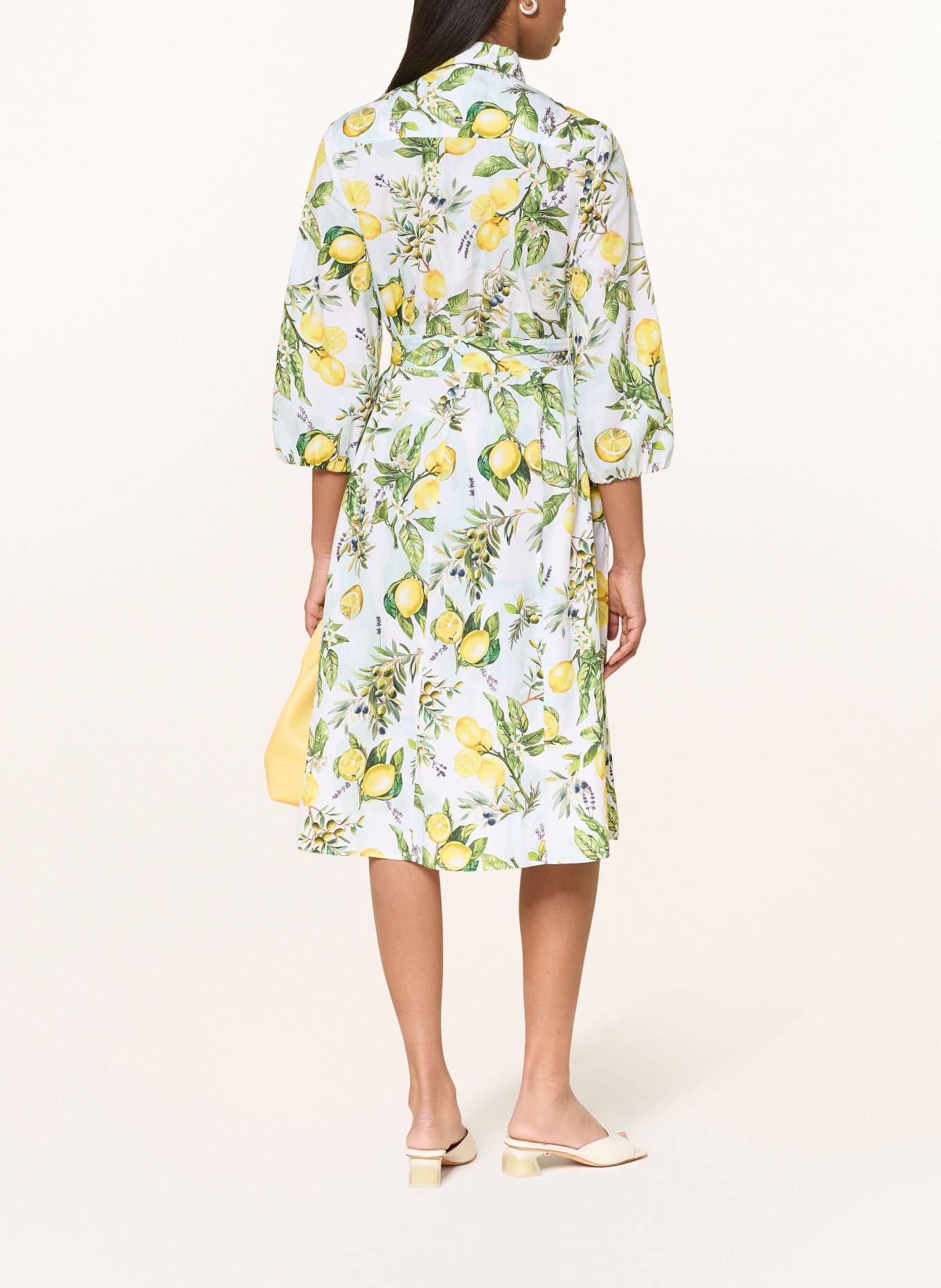 MARC CAIN Sukienka koszulowa z rękawami 3/4: 100 WHITE