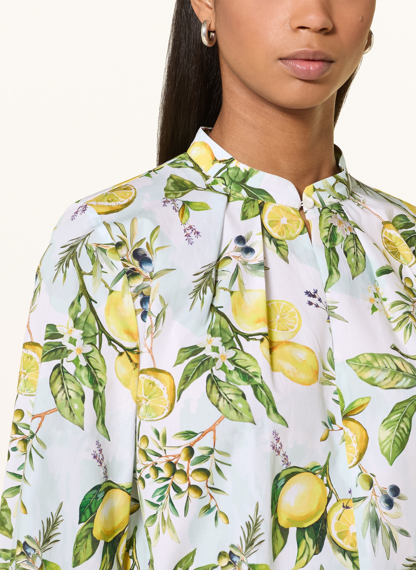 MARC CAIN Blusenshirt mit 3/4-Arm: 100 WHITE