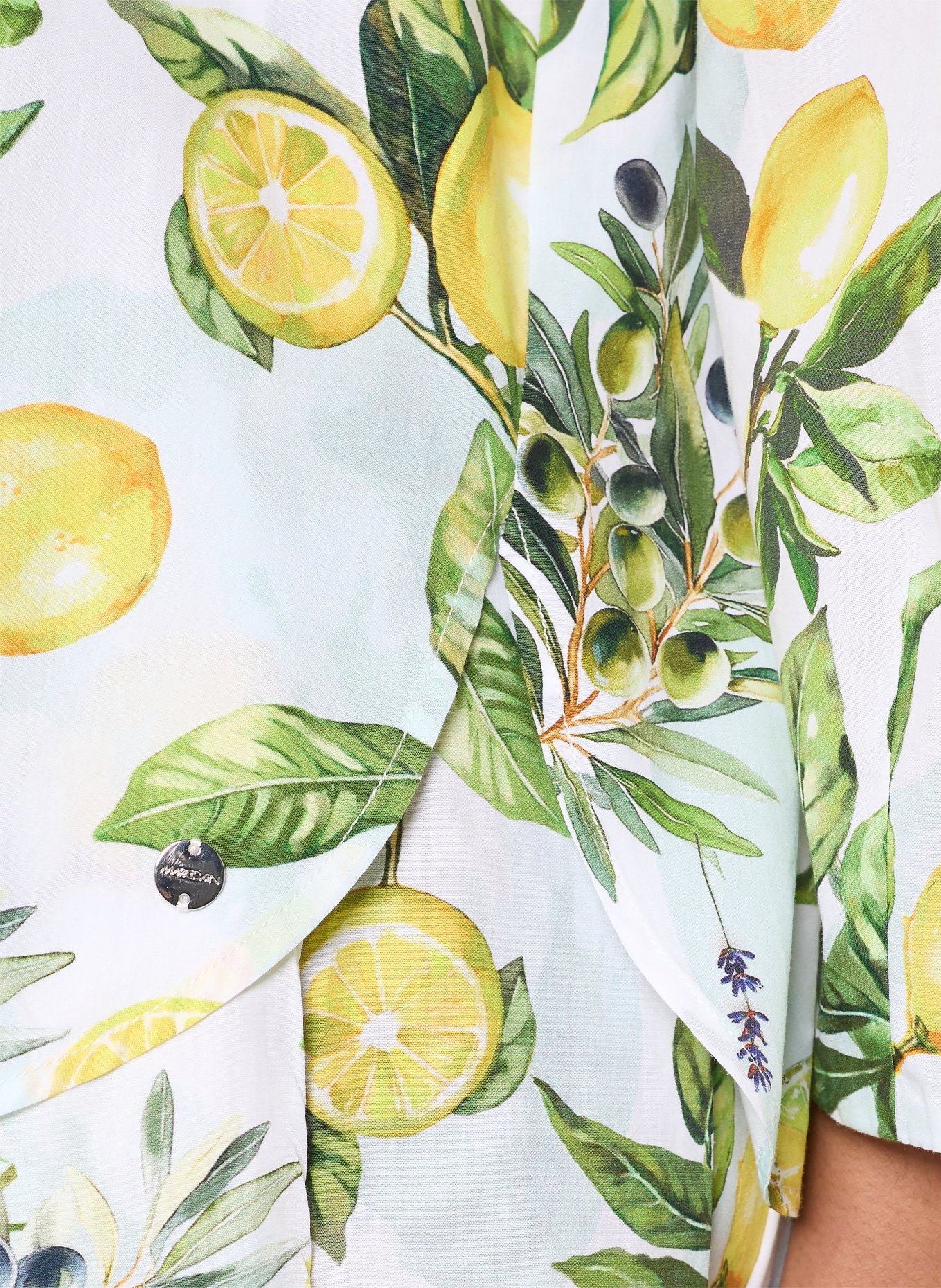 MARC CAIN Blusenshirt mit 3/4-Arm: 100 WHITE