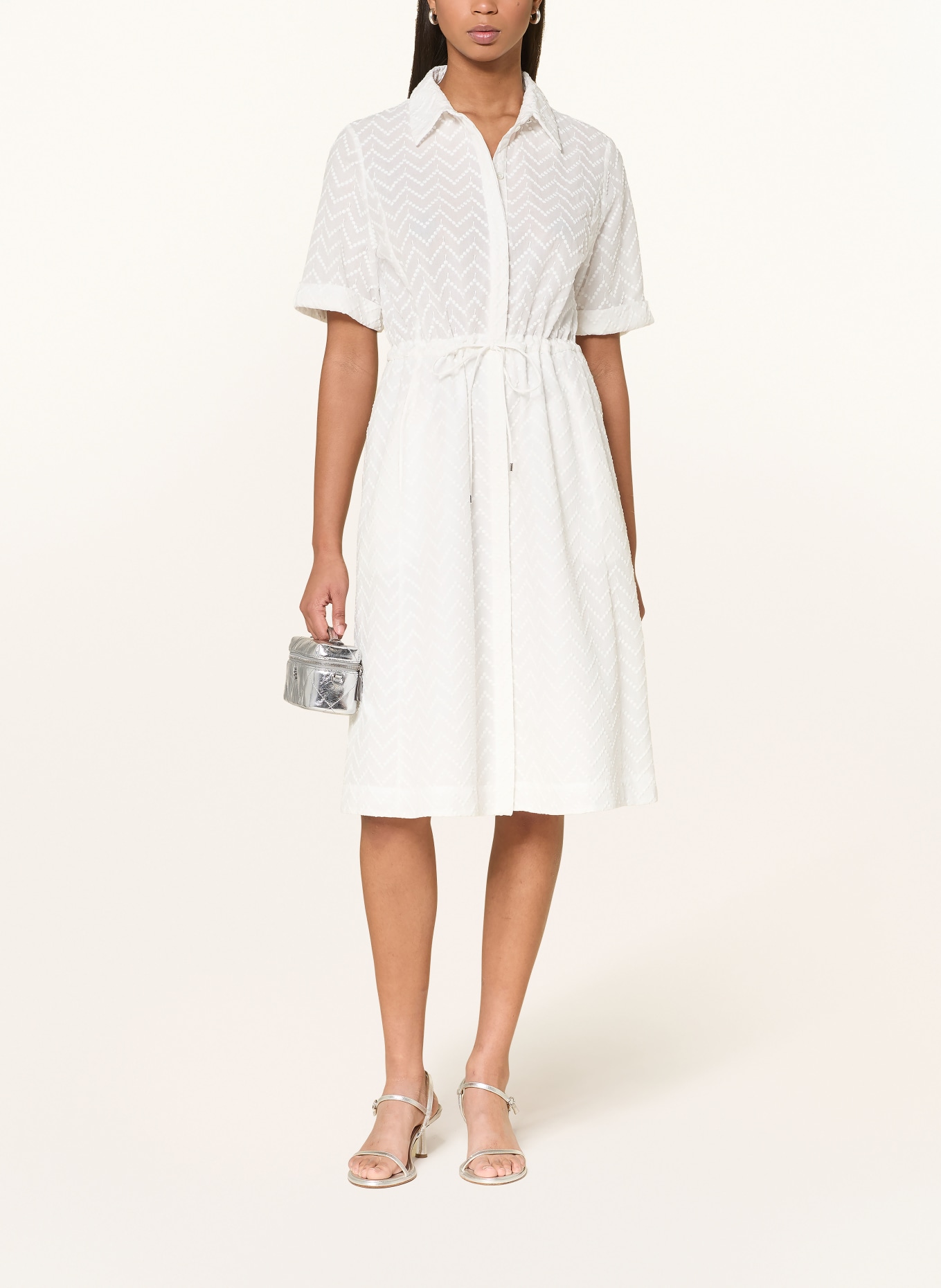 MARC CAIN Hemdblusenkleid: 100 WHITE