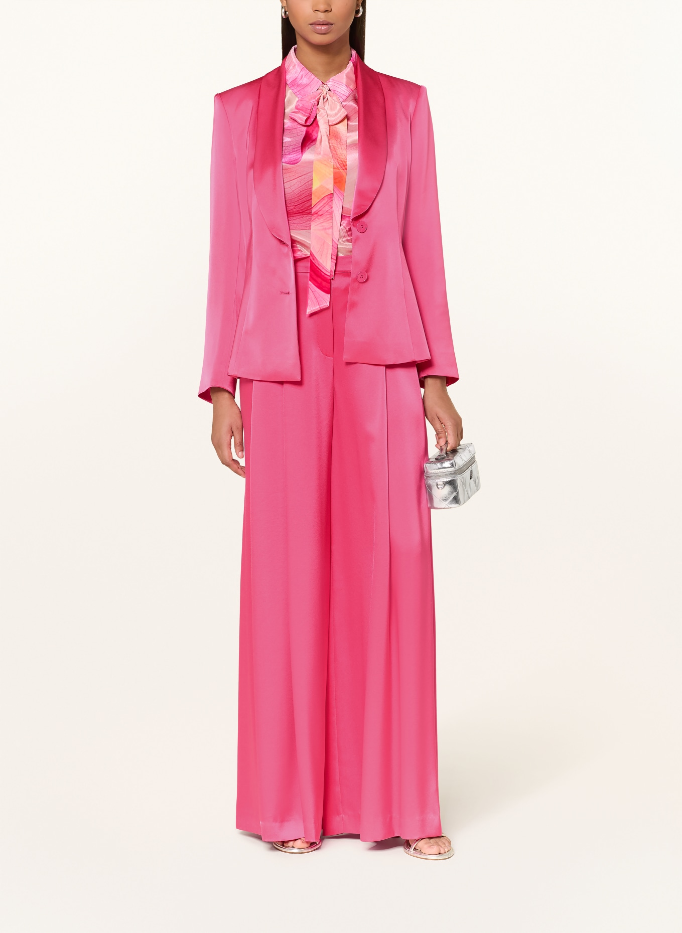 MARC CAIN Spodnie Marlene WARANGAL z satyny: 260 fuchsia purple