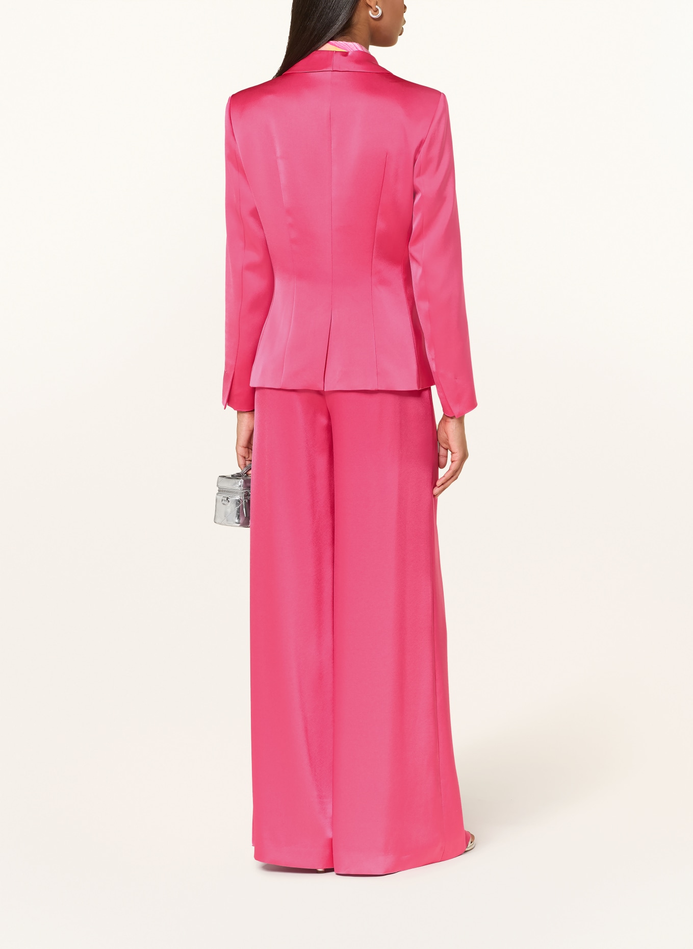 MARC CAIN Spodnie Marlene WARANGAL z satyny: 260 fuchsia purple