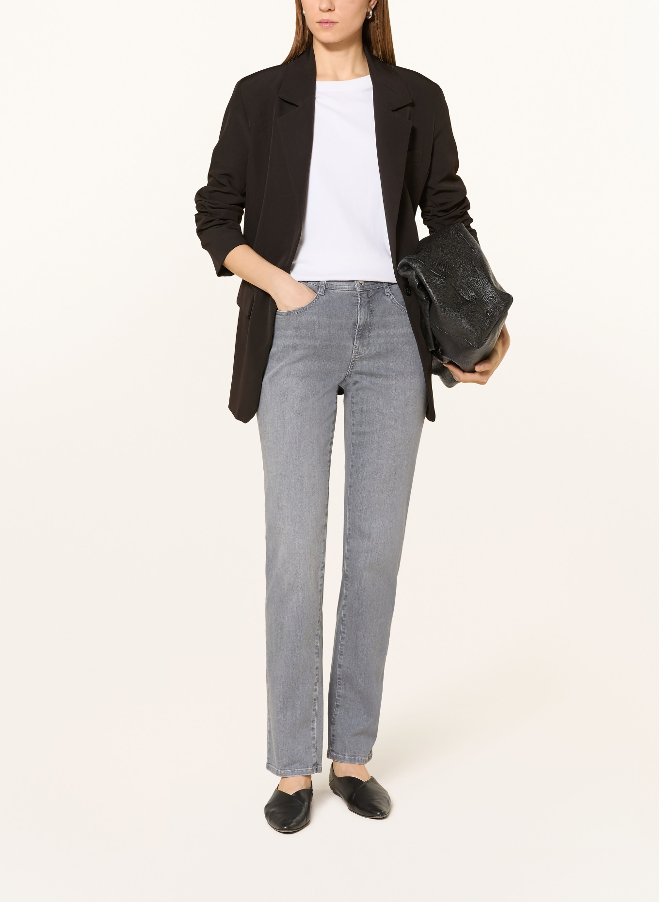 BRAX Straight Jeans CAROLA: 08 USED LIGHT GREY