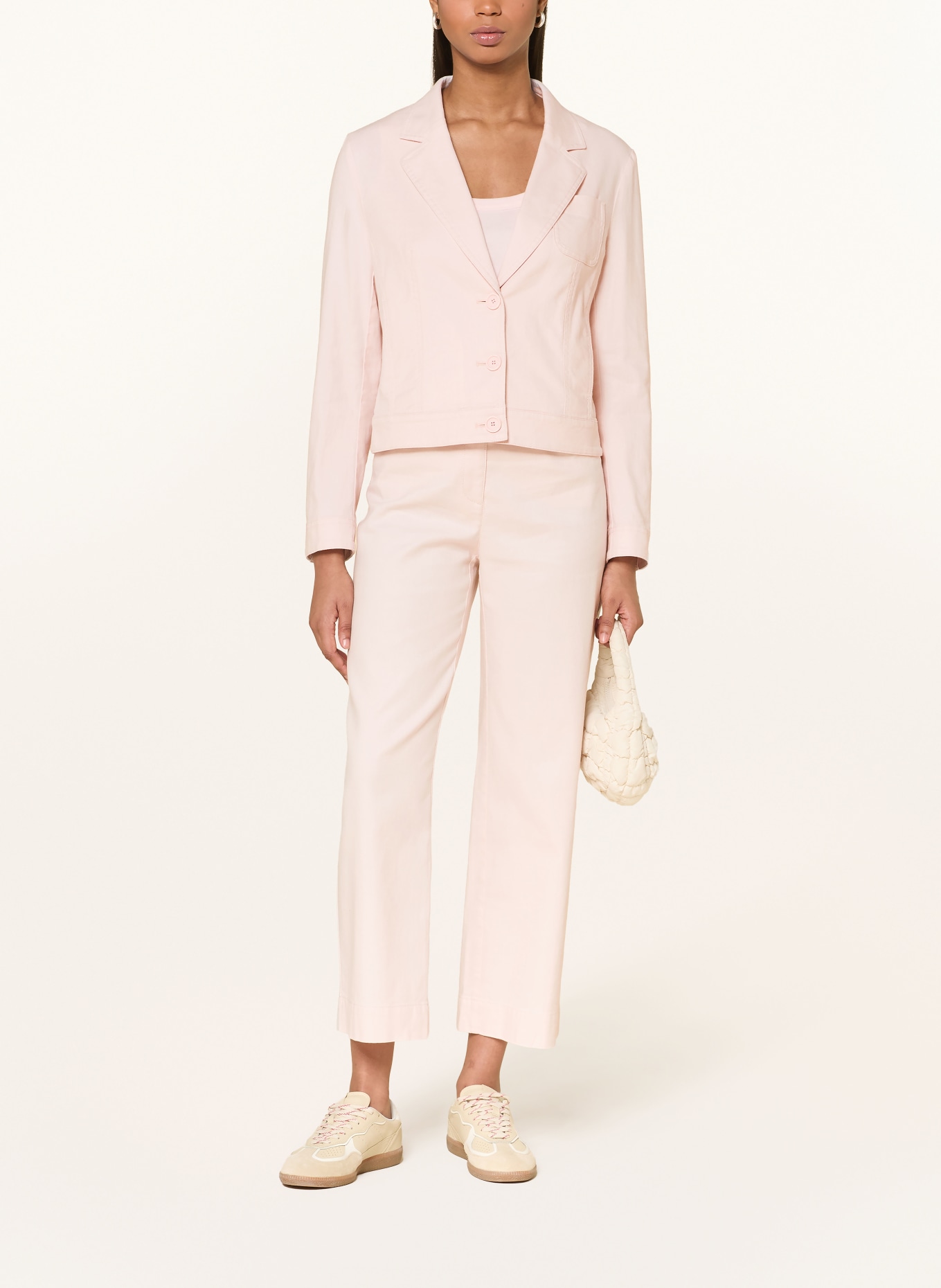 MARC CAIN Blazer with linen: 202 rosewater new
