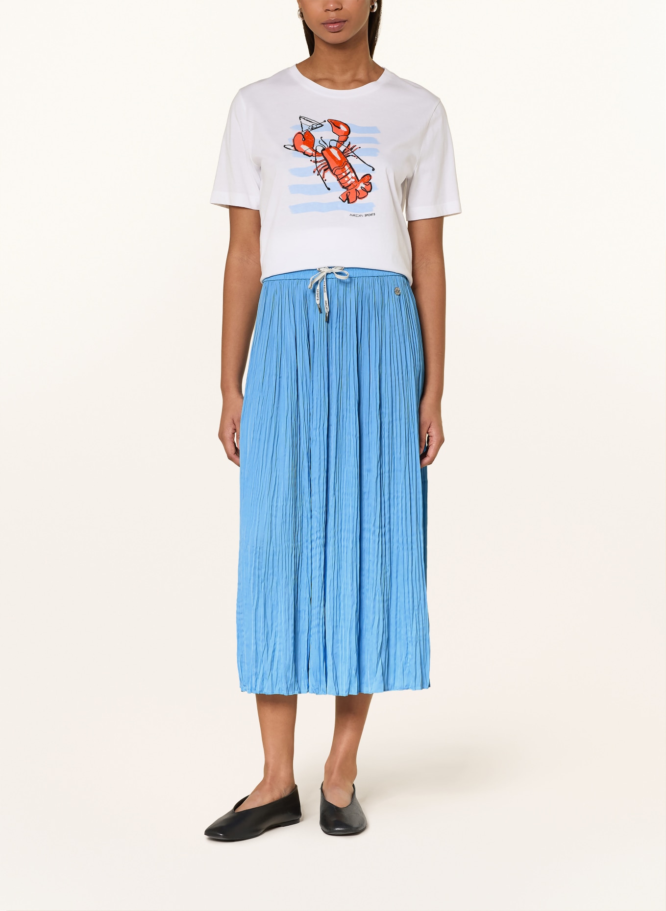 MARC CAIN Plisseerock: 362 little boy blue