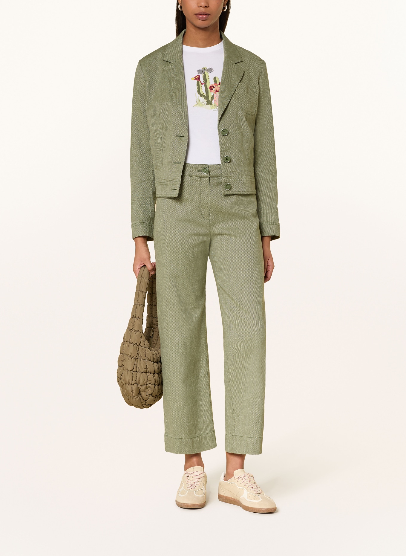 MARC CAIN 7/8 kalhoty WUKARI s lnem: 574 olivine