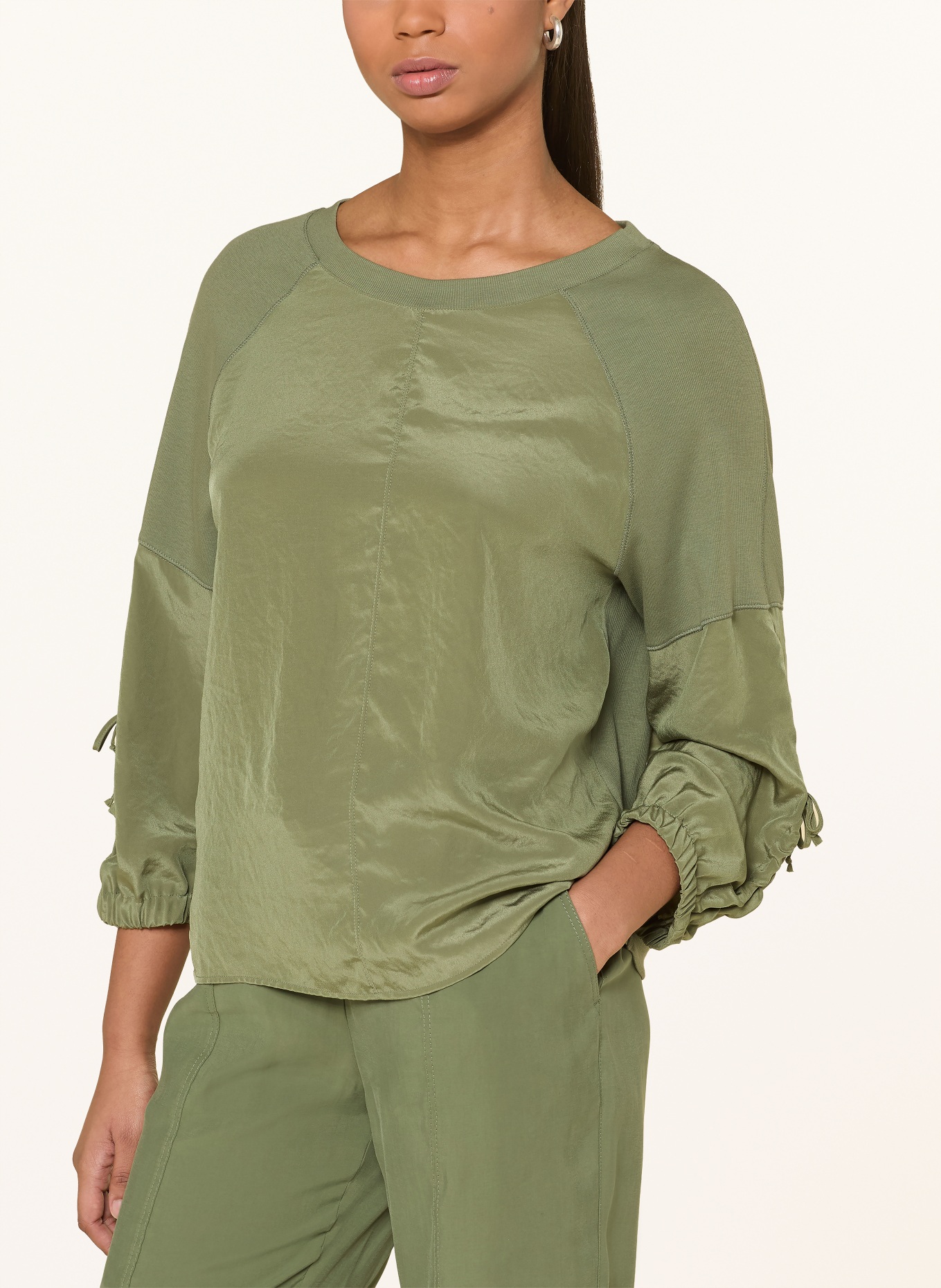 MARC CAIN Blusenshirt mit 3/4-Arm: 574 olivine