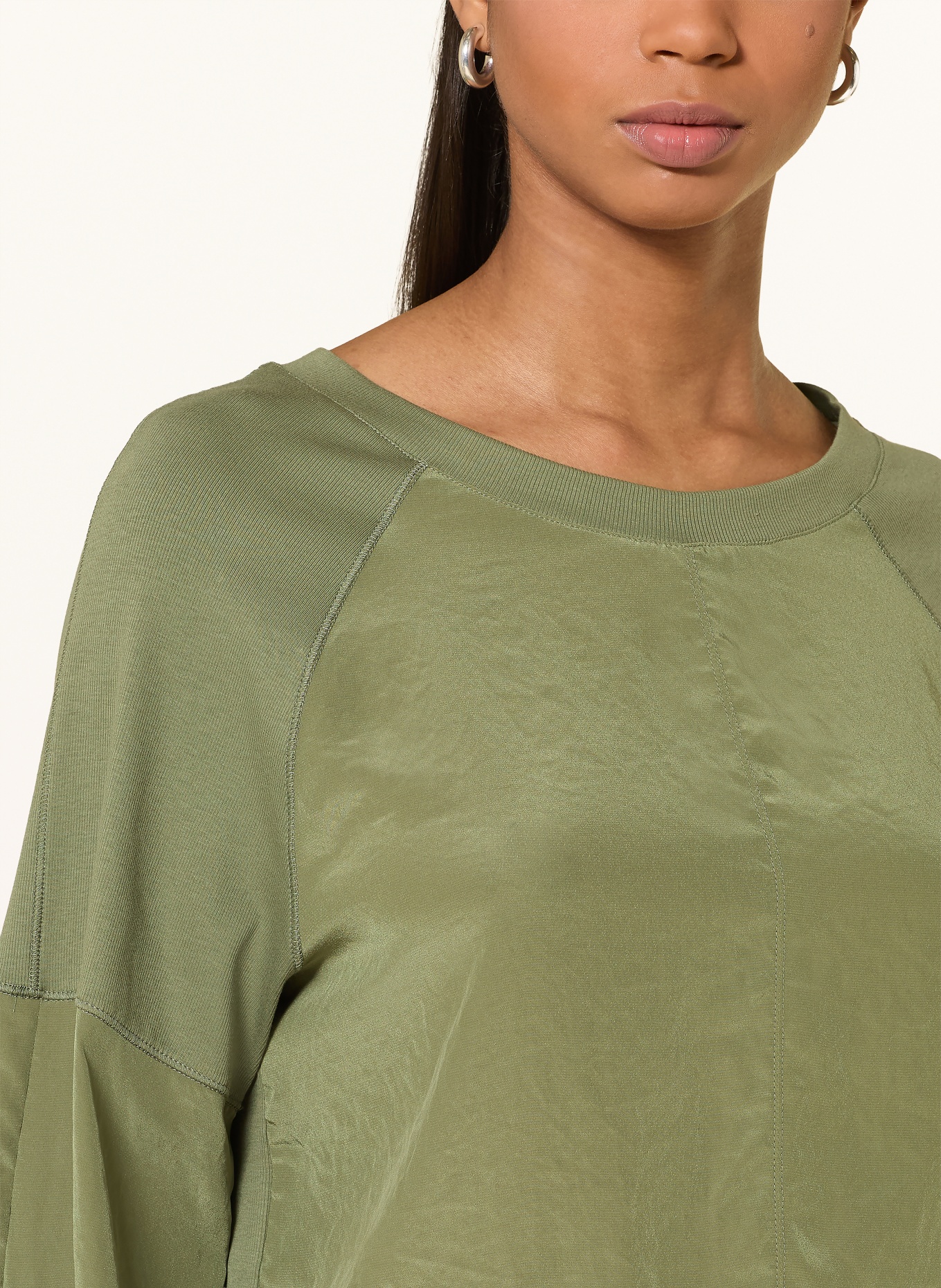 MARC CAIN Blusenshirt mit 3/4-Arm: 574 olivine