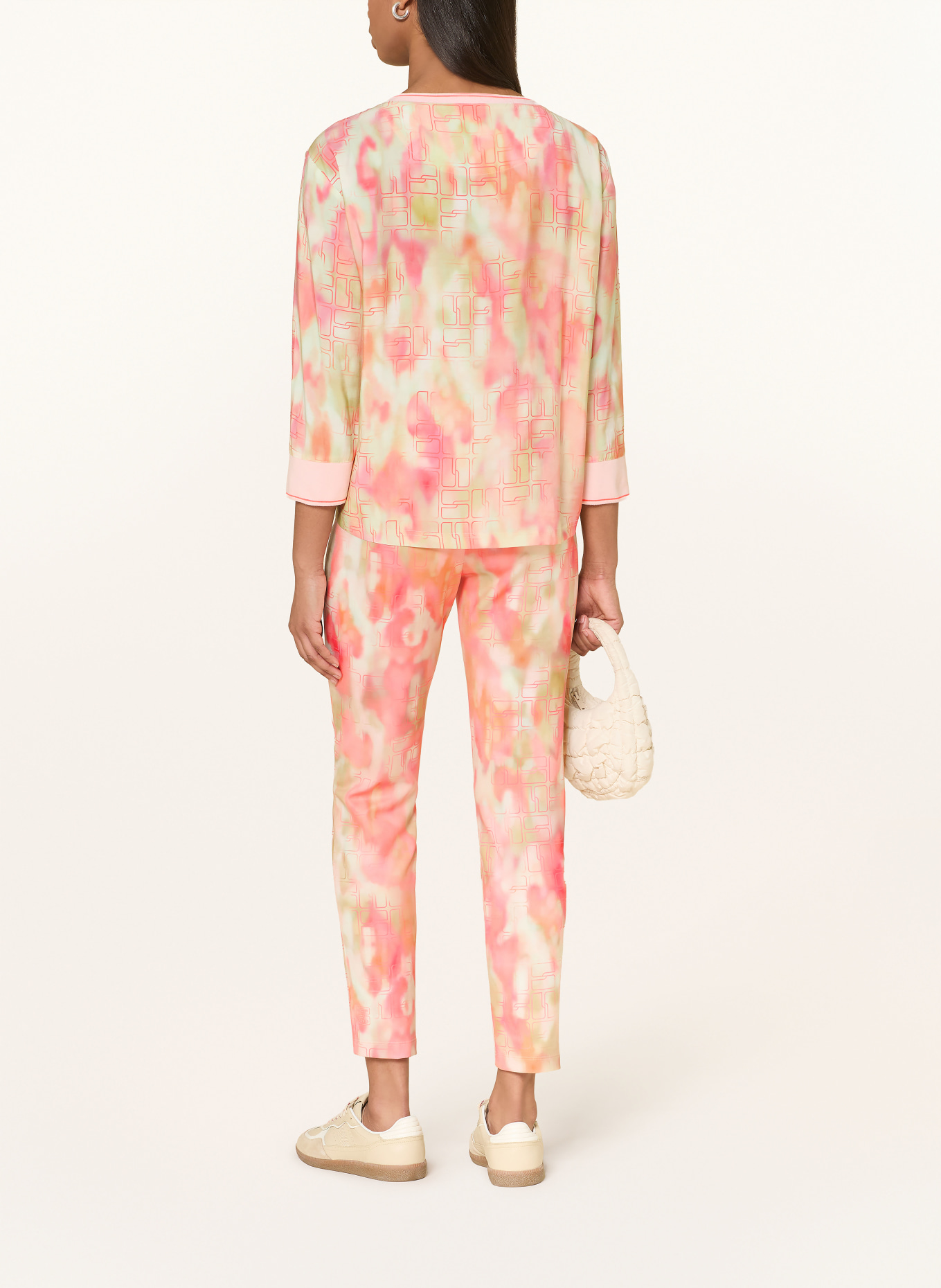 MARC CAIN Blouse shirt with 3/4 sleeves: 231 candlelight peach