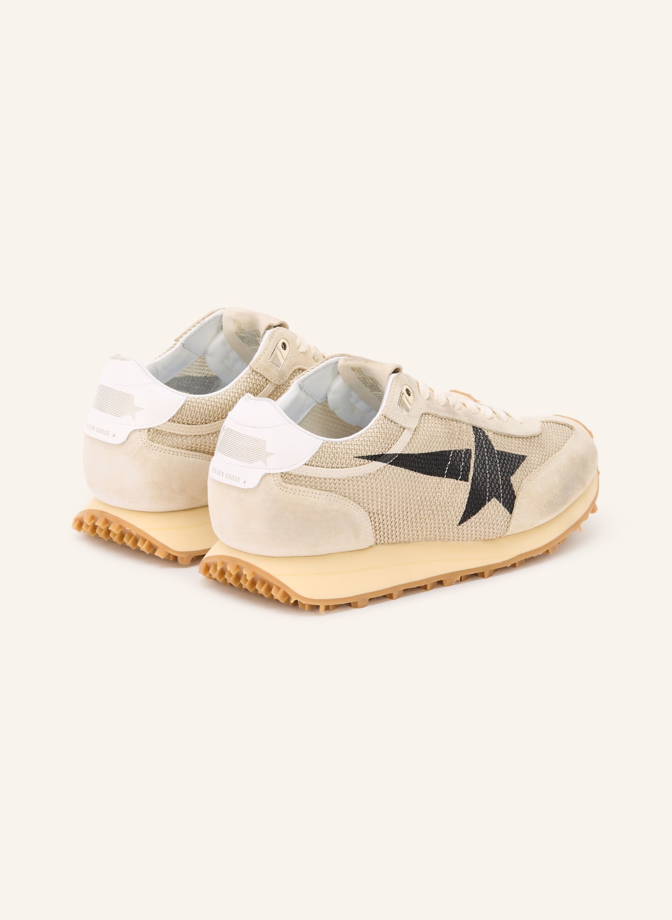 GOLDEN GOOSE Sneaker RUNNING MARATHON: BEIGE / SCHWARZ