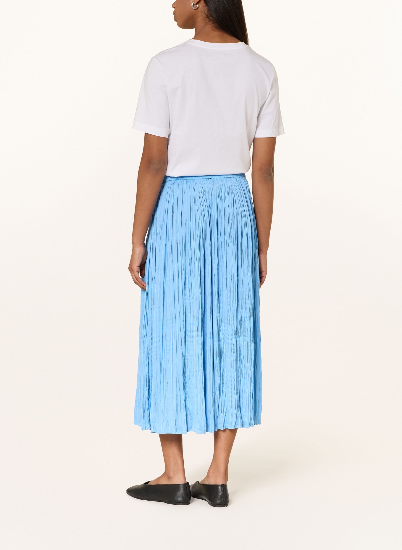 MARC CAIN T-Shirt mit Pailletten: 100 WHITE