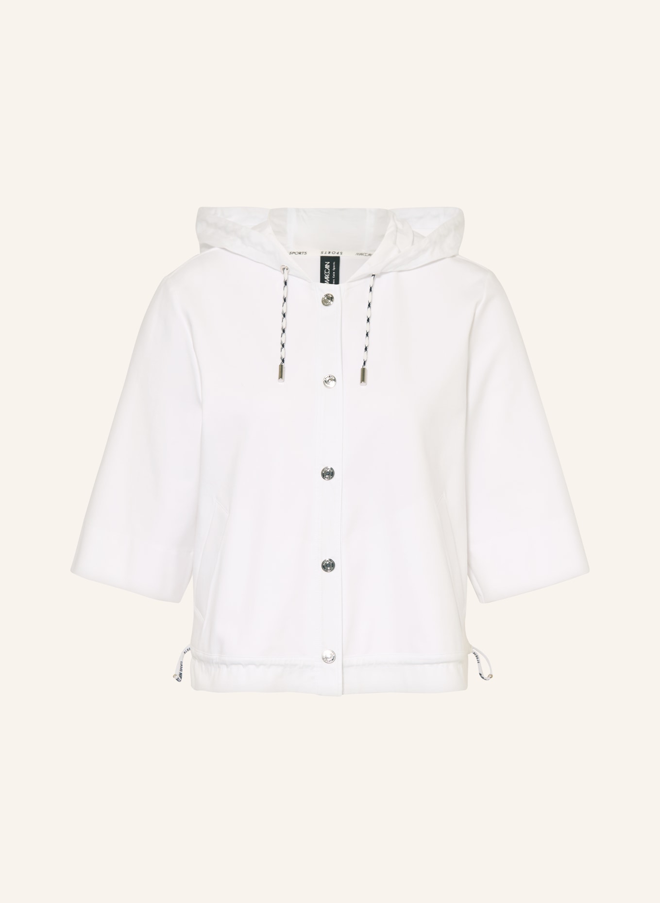MARC CAIN Jacke im Materialmix mit 3/4-Arm: 100 WHITE