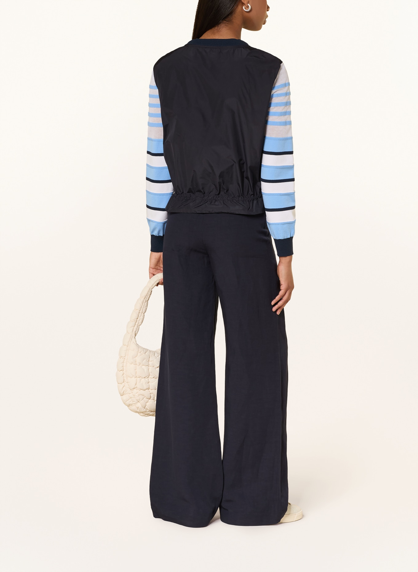 MARC CAIN Strickjacke im Materialmix: 362 little boy blue