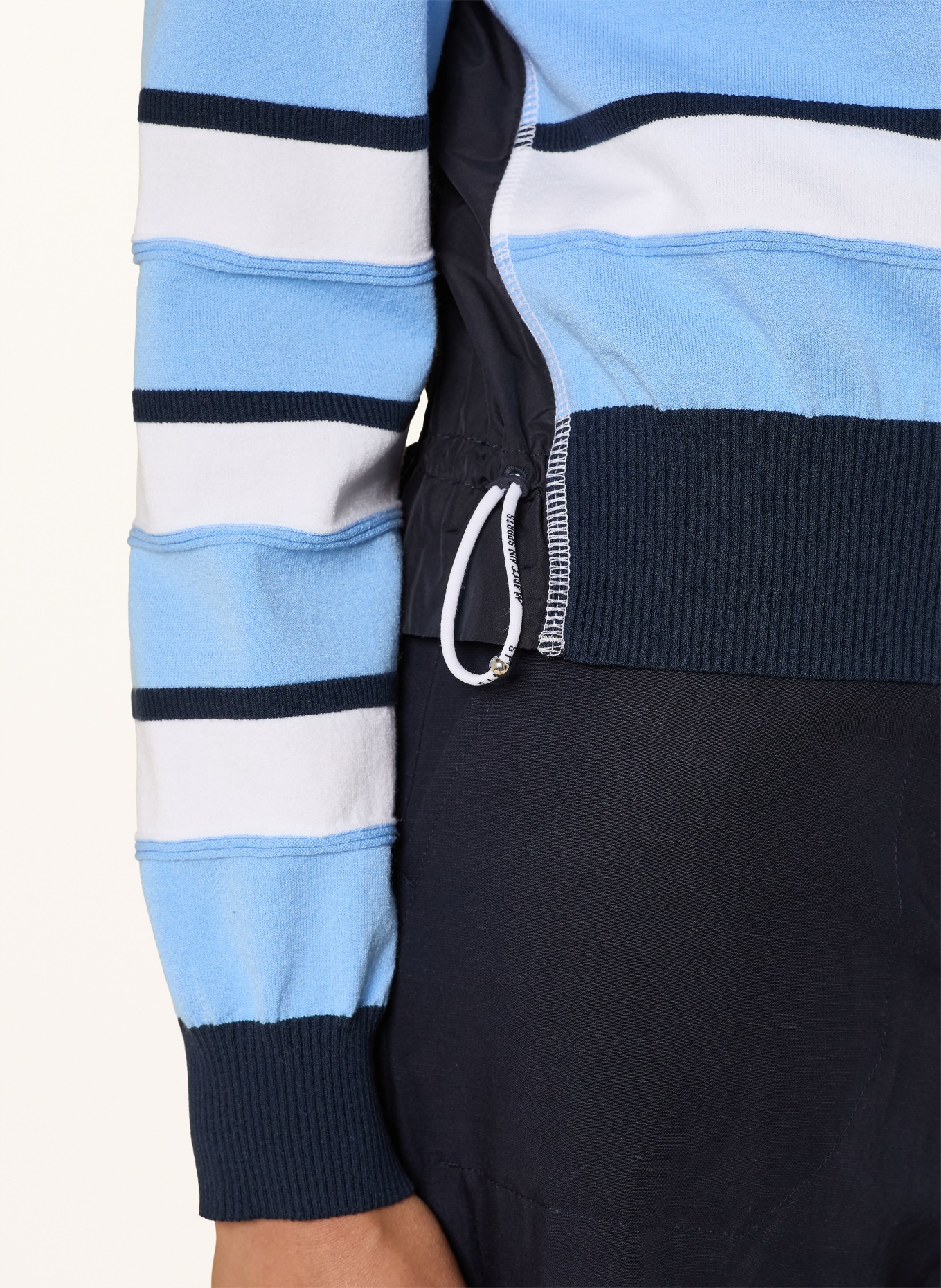 MARC CAIN Strickjacke im Materialmix: 362 little boy blue