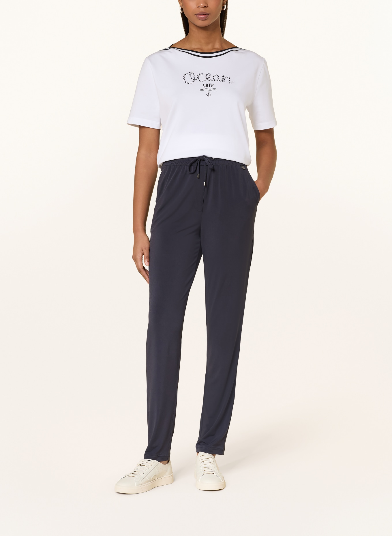 MARC CAIN T-Shirt: 100 WHITE