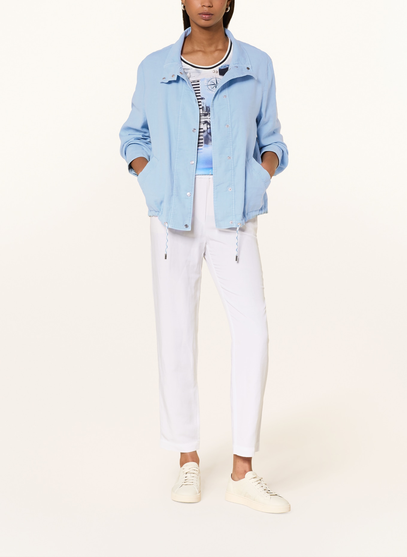 MARC CAIN Blouson mit Leinen: 362 little boy blue