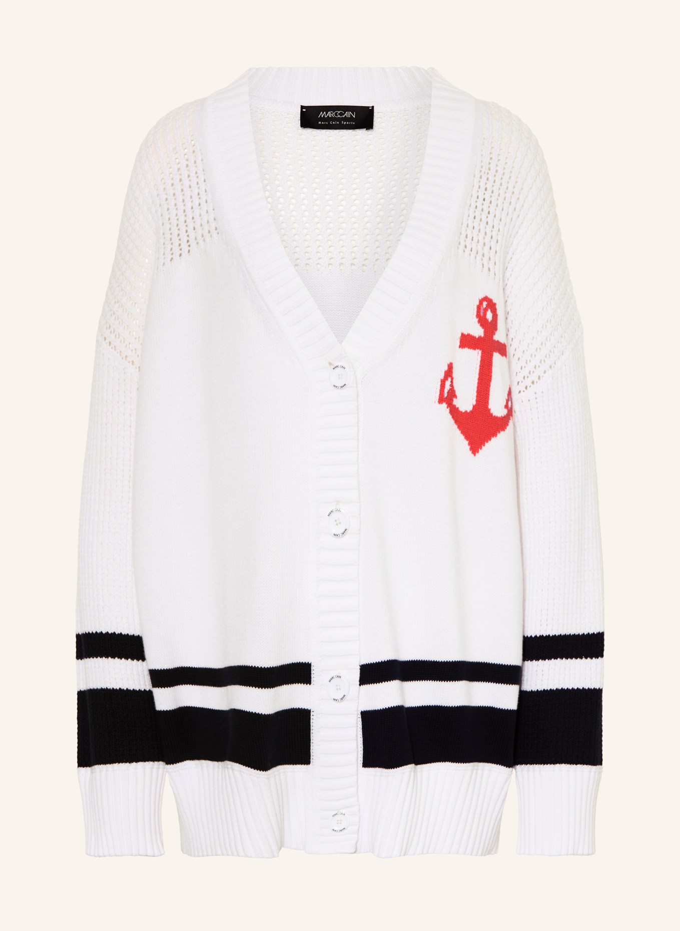 MARC CAIN Cardigan: 100 WHITE