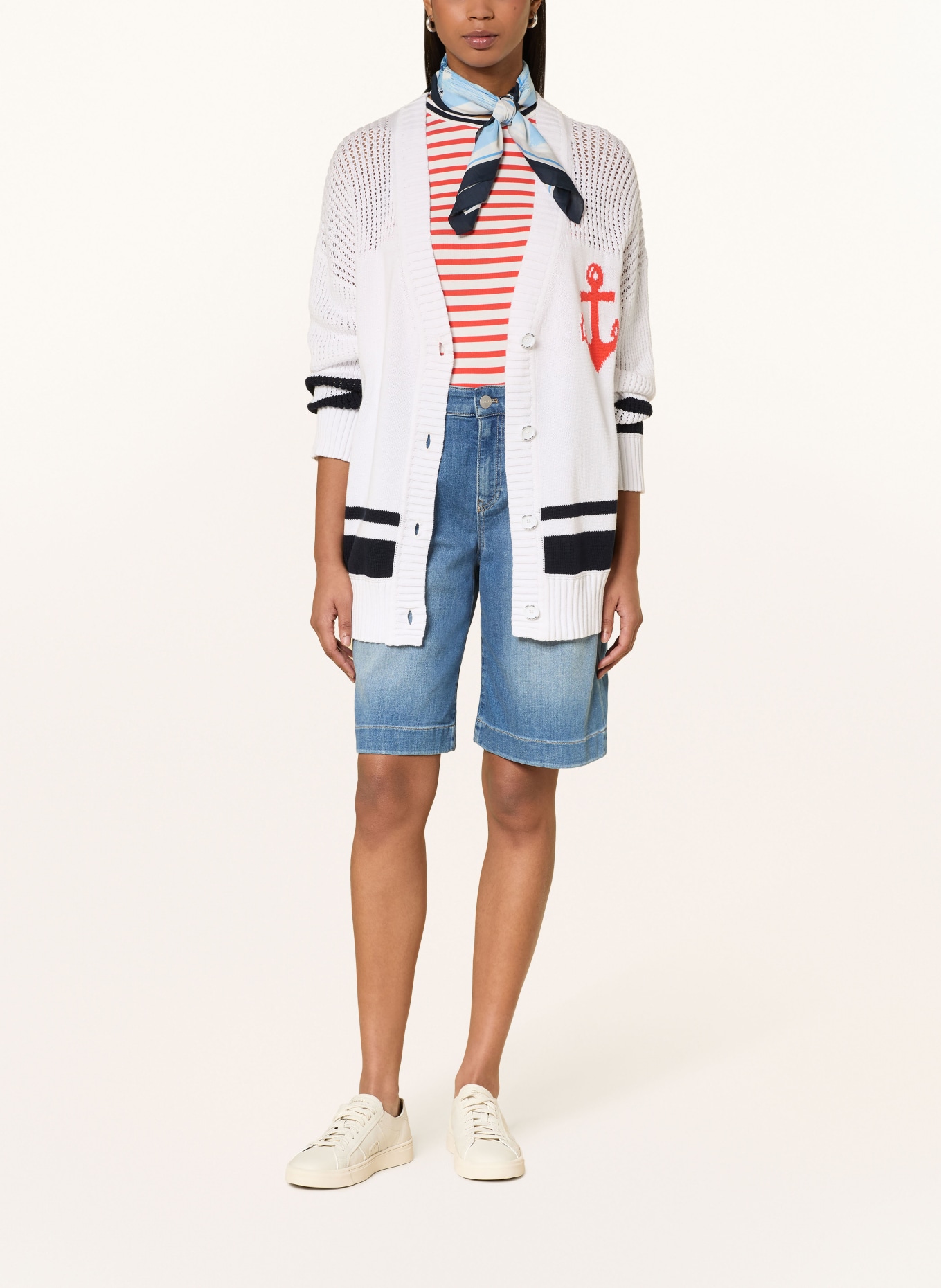 MARC CAIN Cardigan: 100 WHITE