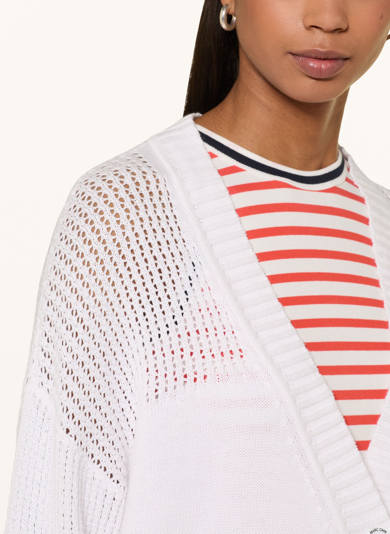 MARC CAIN Cardigan: 100 WHITE