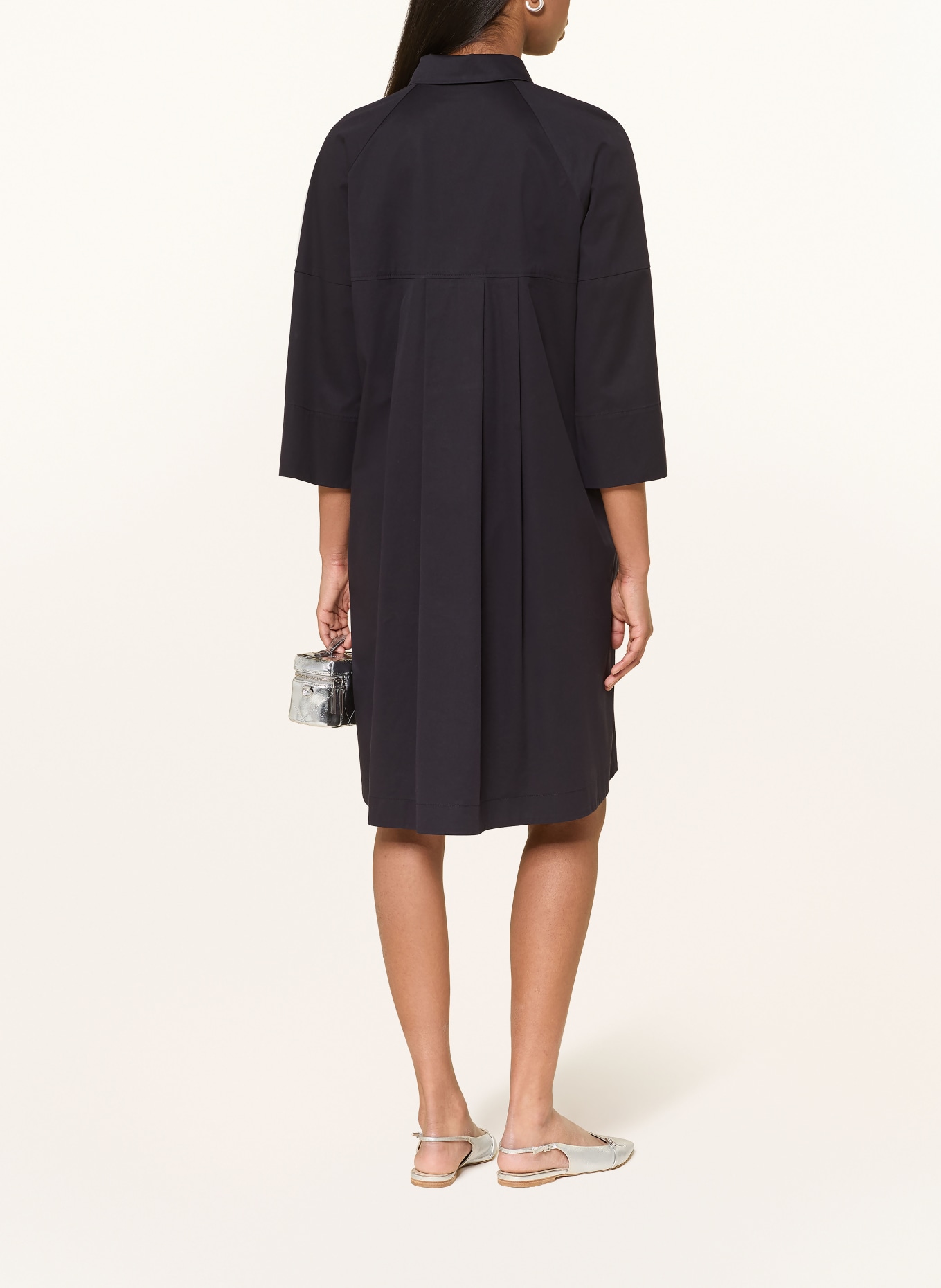 MARC CAIN Košilové šaty s 3/4 rukávem: 395 MIDNIGHT BLUE