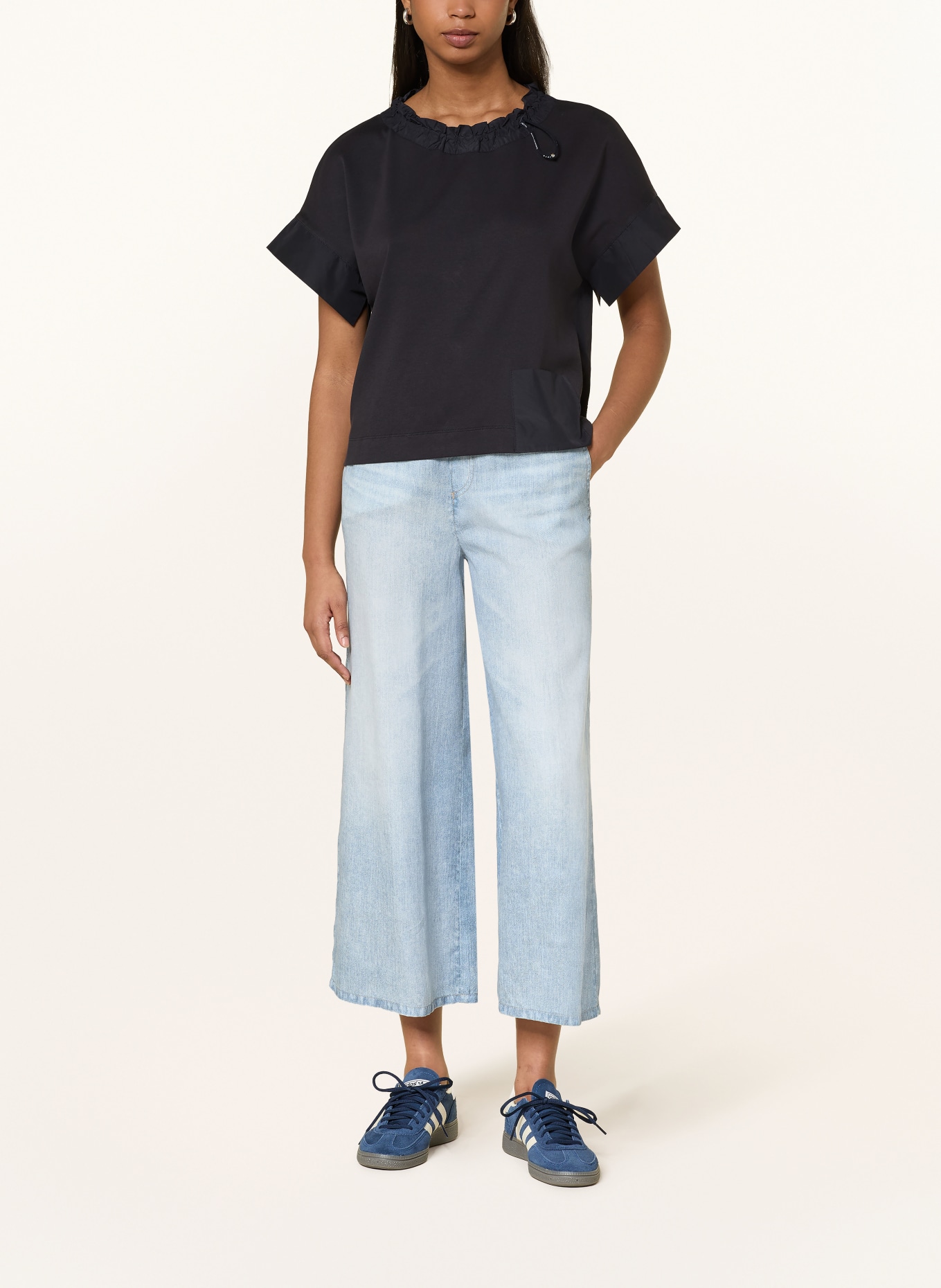 MARC CAIN tričko: 395 MIDNIGHT BLUE