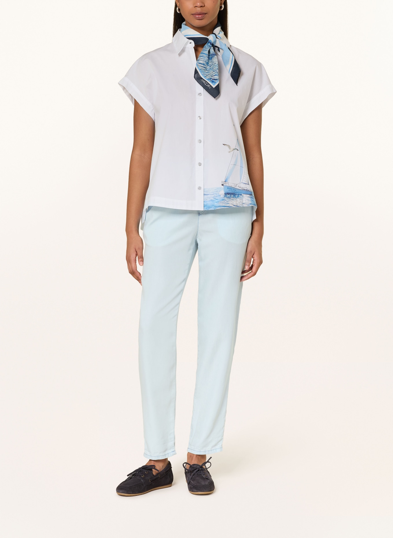 MARC CAIN Hemdbluse: 362 little boy blue