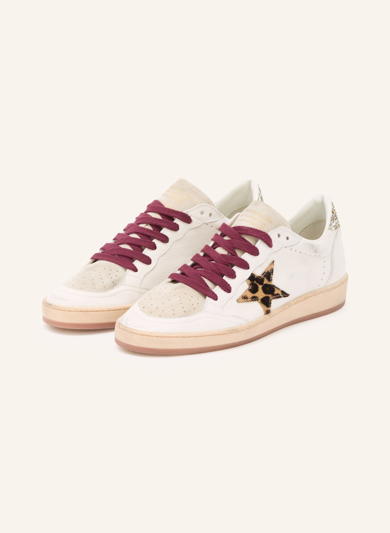 GOLDEN GOOSE Sneaker BALL STAR: WEISS / HELLGRAU