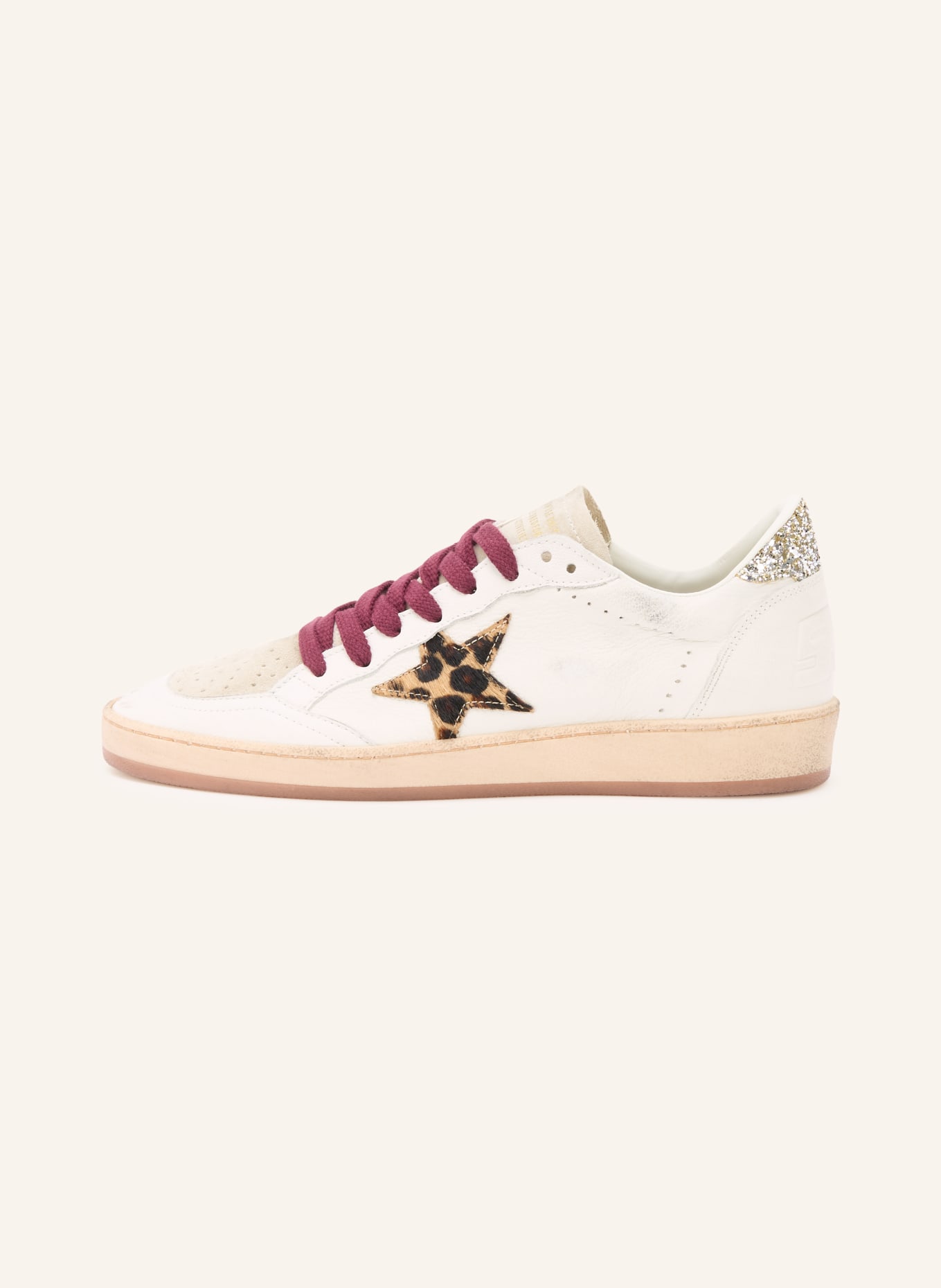 GOLDEN GOOSE Sneaker BALL STAR: WEISS / HELLGRAU