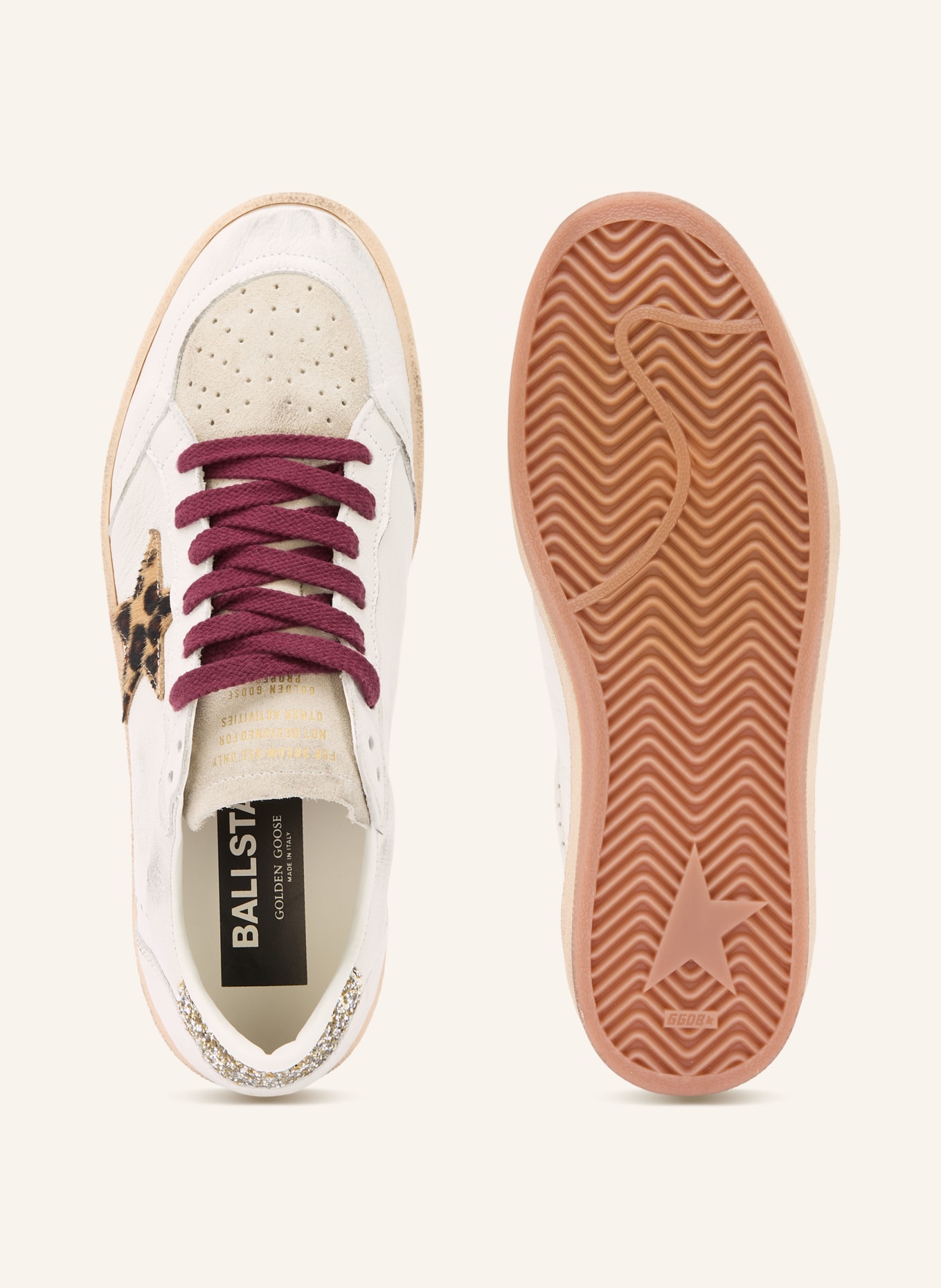 GOLDEN GOOSE Sneaker BALL STAR: WEISS / HELLGRAU